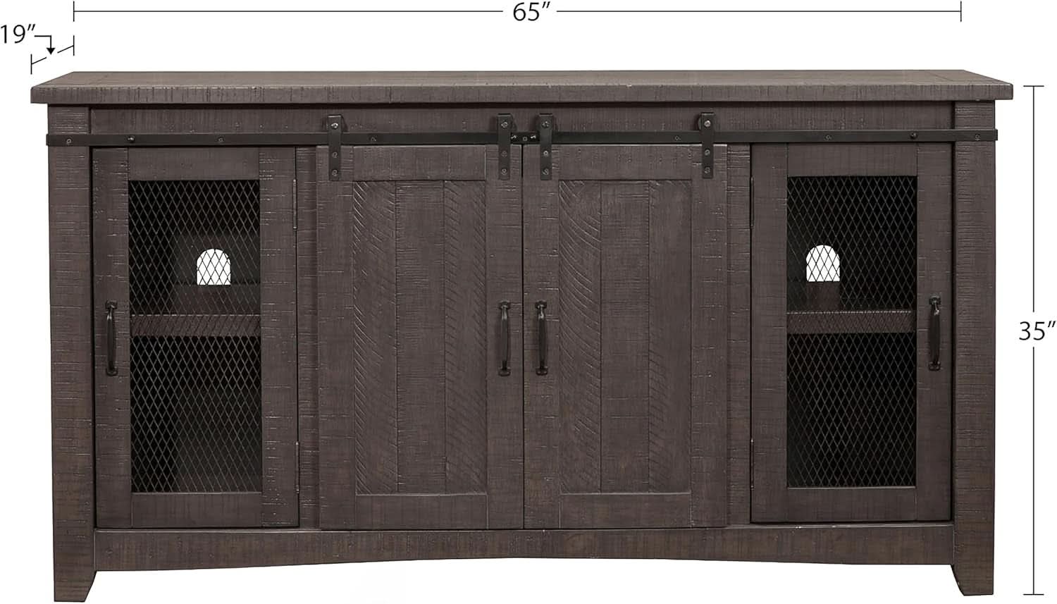 Sierra 65 Inch Grey TV Stand for Living Room Console
