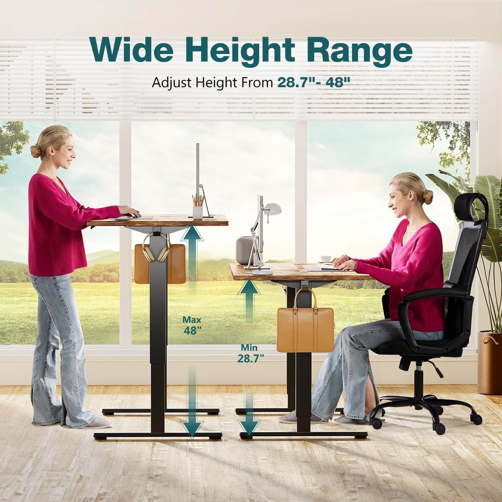 Electric Height Adjustable Standing Desk-3