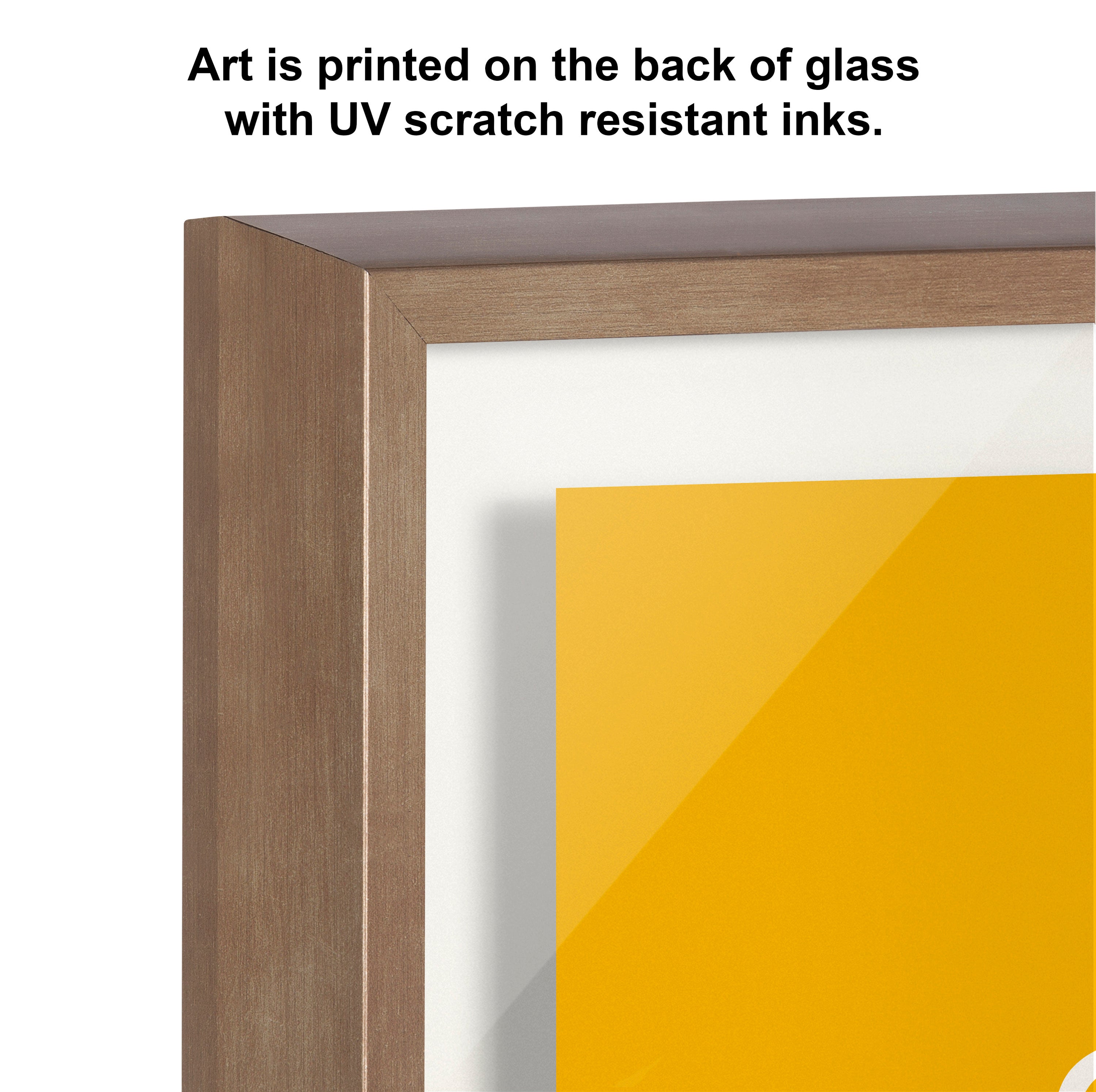 Blake Call Me Old Fashioned Yellow Framed Printed Glass by The Creative Bunch Studio
