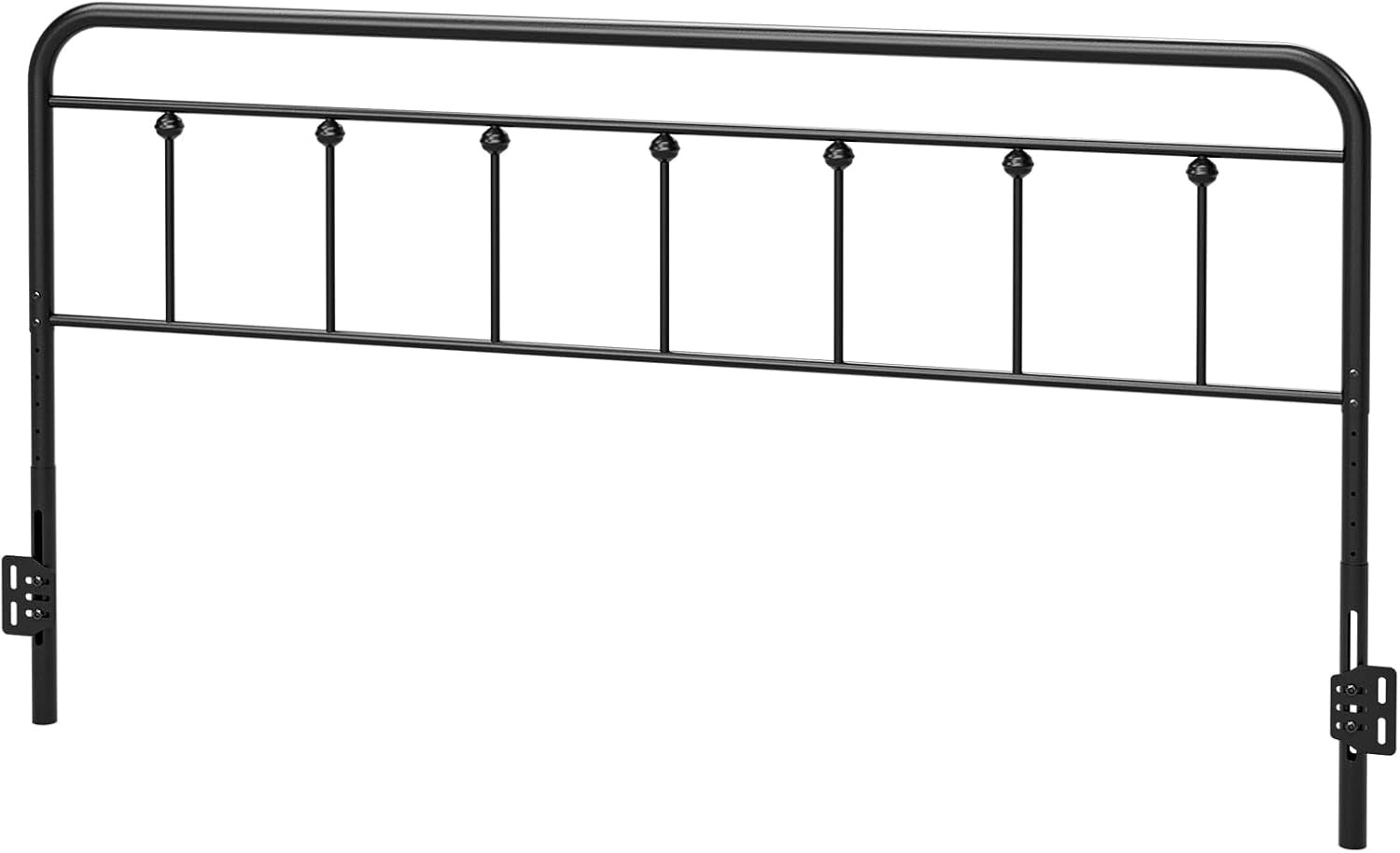 Adjustable Height Metal Headboard in Farmhouse Victorian Style