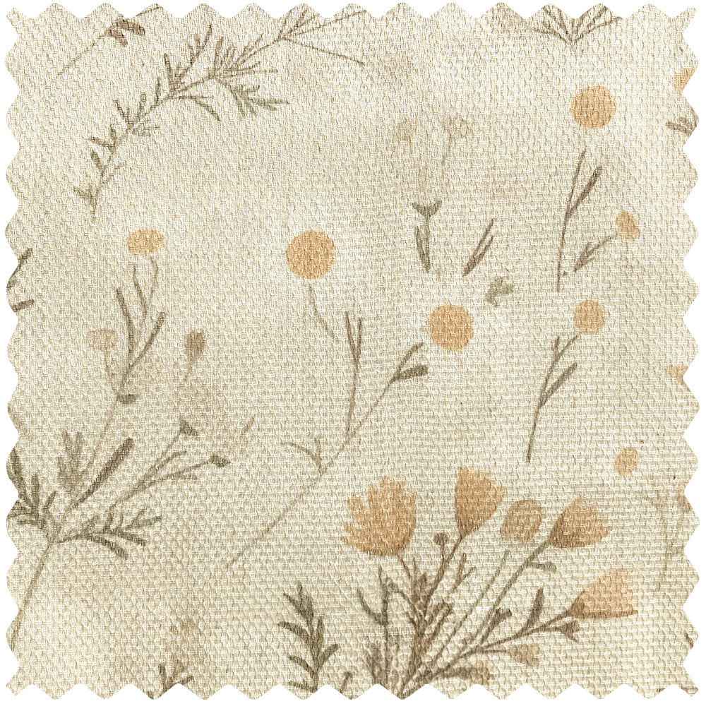 Margaret Summer Yellow Daisy Printed Sheer
