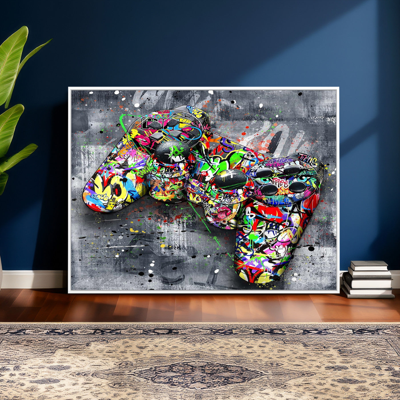 Graffiti Gaming Canvas Wall Art For Bedroom - Gaming Wall