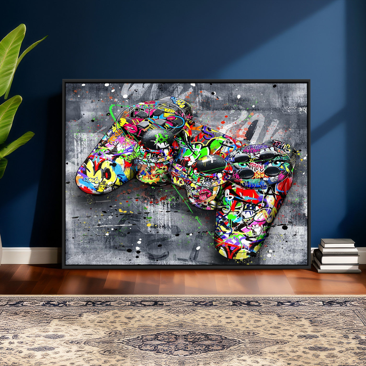 Graffiti Gaming Canvas Wall Art For Bedroom - Gaming Wall