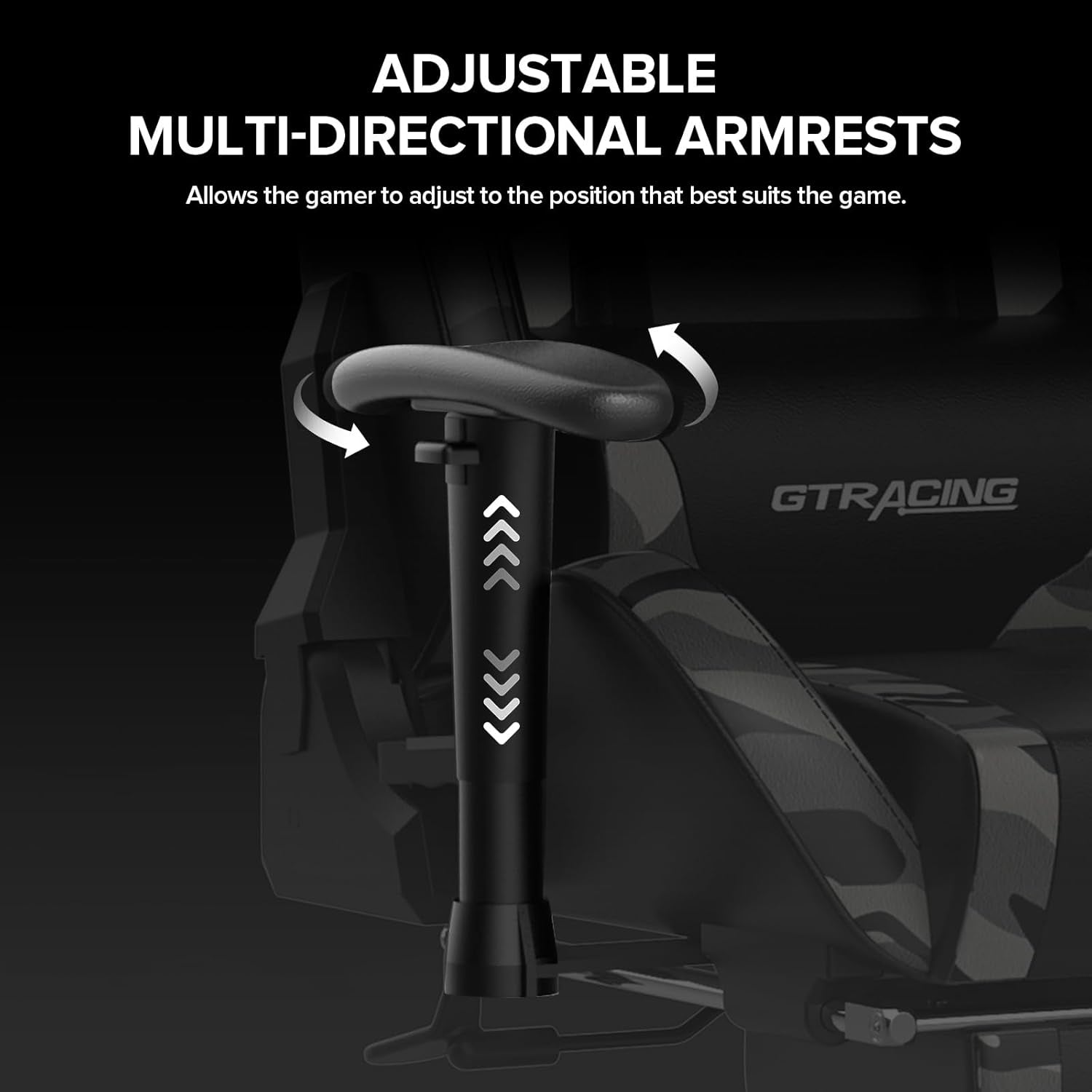 Gaming Chair With Bluetooth Speakers And Footrest Blue