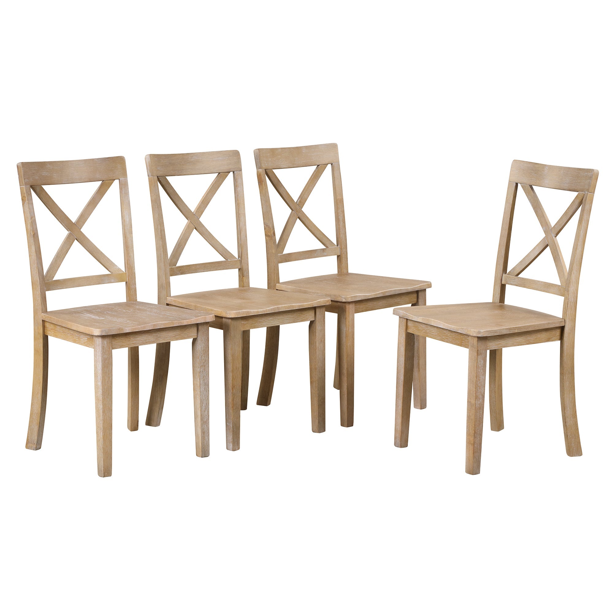 5 Piece Kitchen Table Set for Dining Room ( 4 Chairs + 1 Round Table)