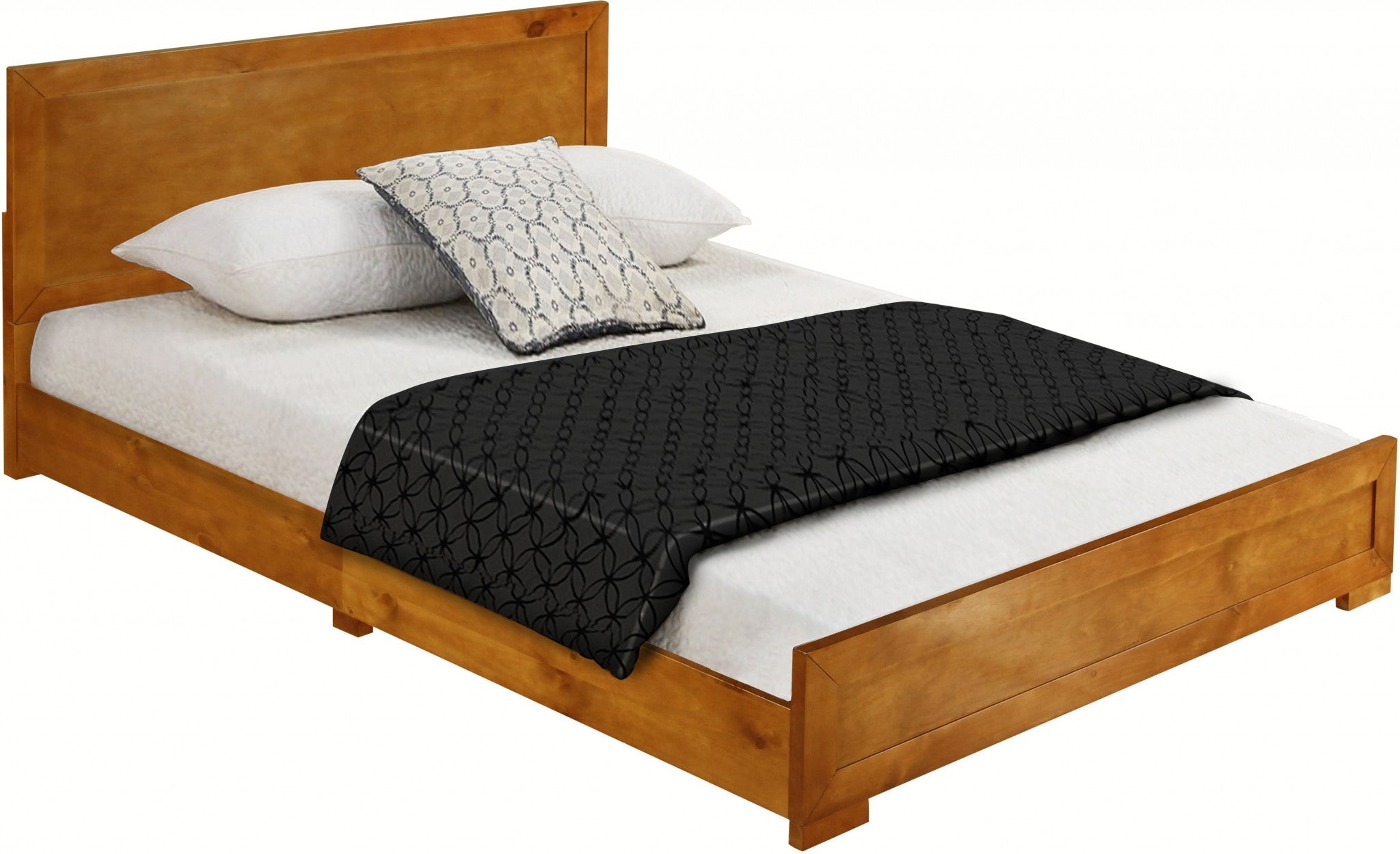 Moma Oak Wood Platform King Bed With Two Nightstands-2