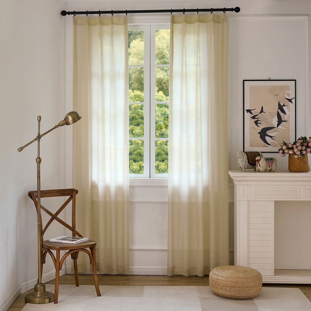 Kodi Light Filtering Linen Sheer Curtains
