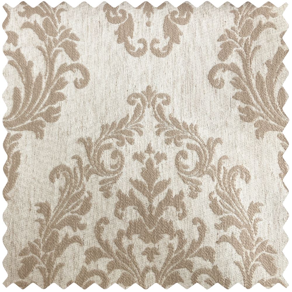 Yoona Neutral Beige Damask Jacquard Custom Curtains