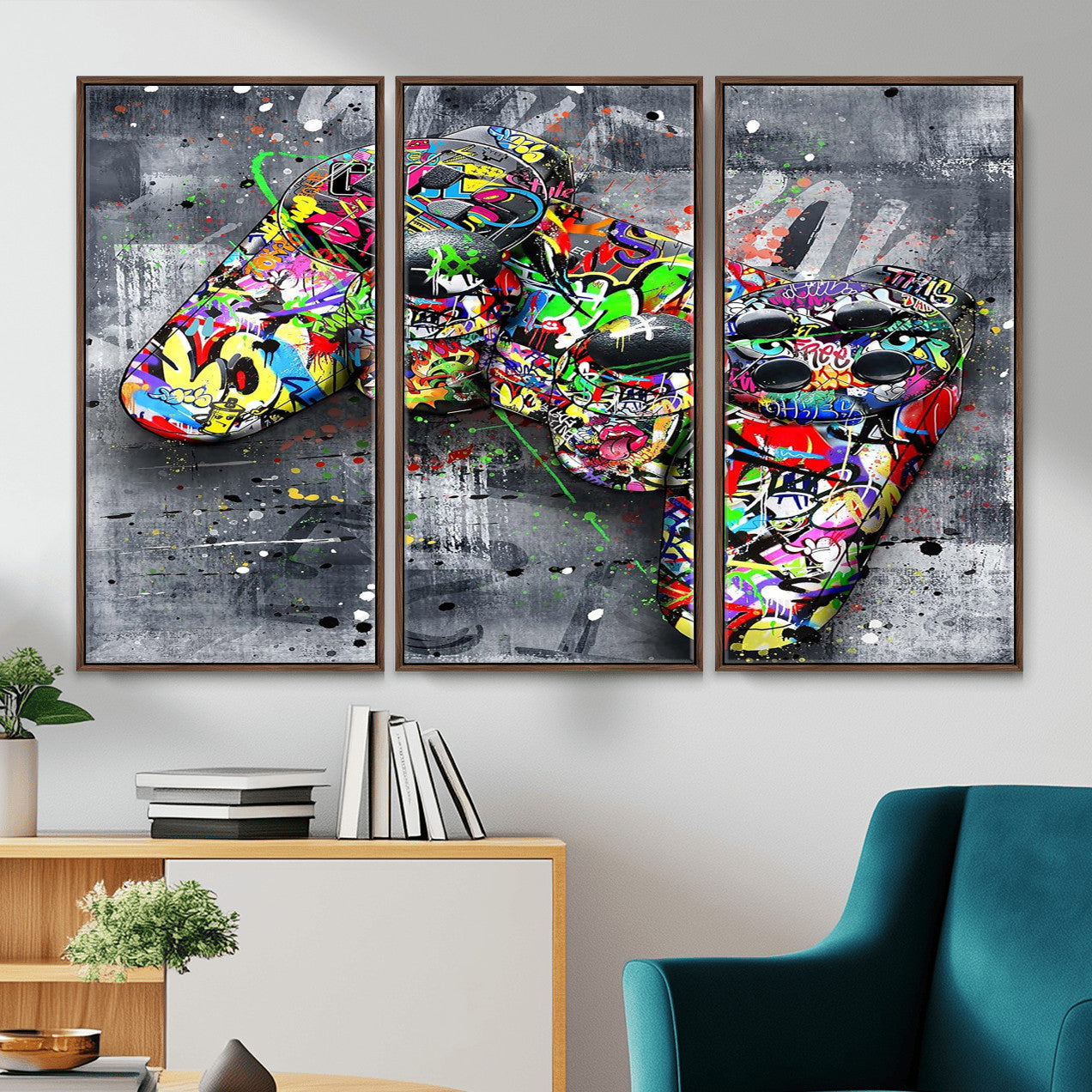 Graffiti Gaming Canvas Wall Art For Bedroom - Gaming Wall