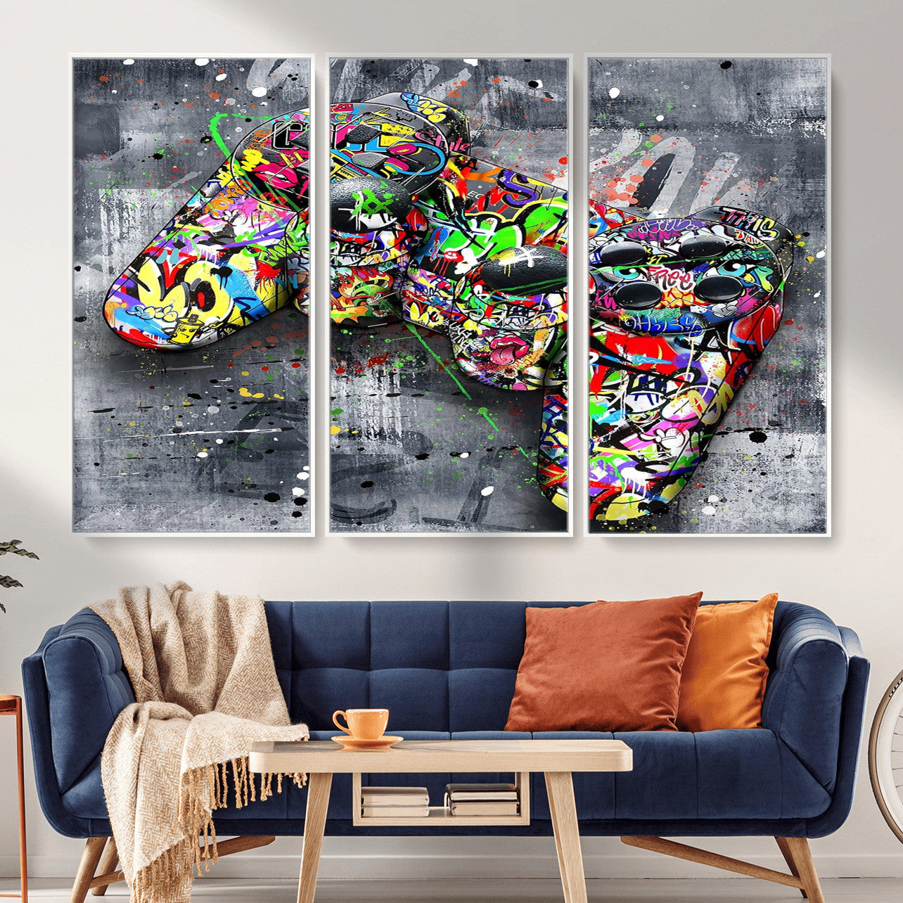 Graffiti Gaming Canvas Wall Art For Bedroom - Gaming Wall