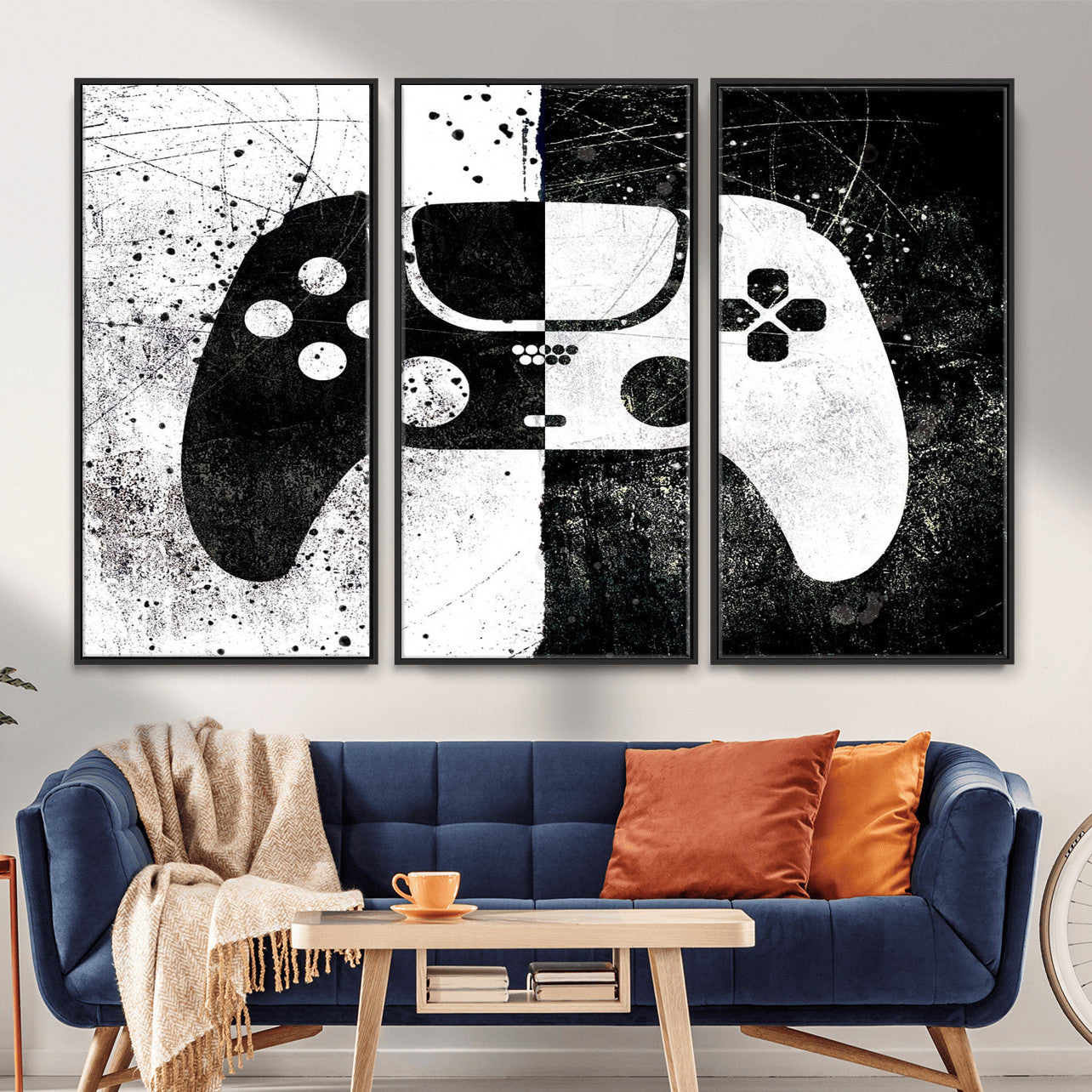 Abstract Gaming Controller Wall Art Canvas Print