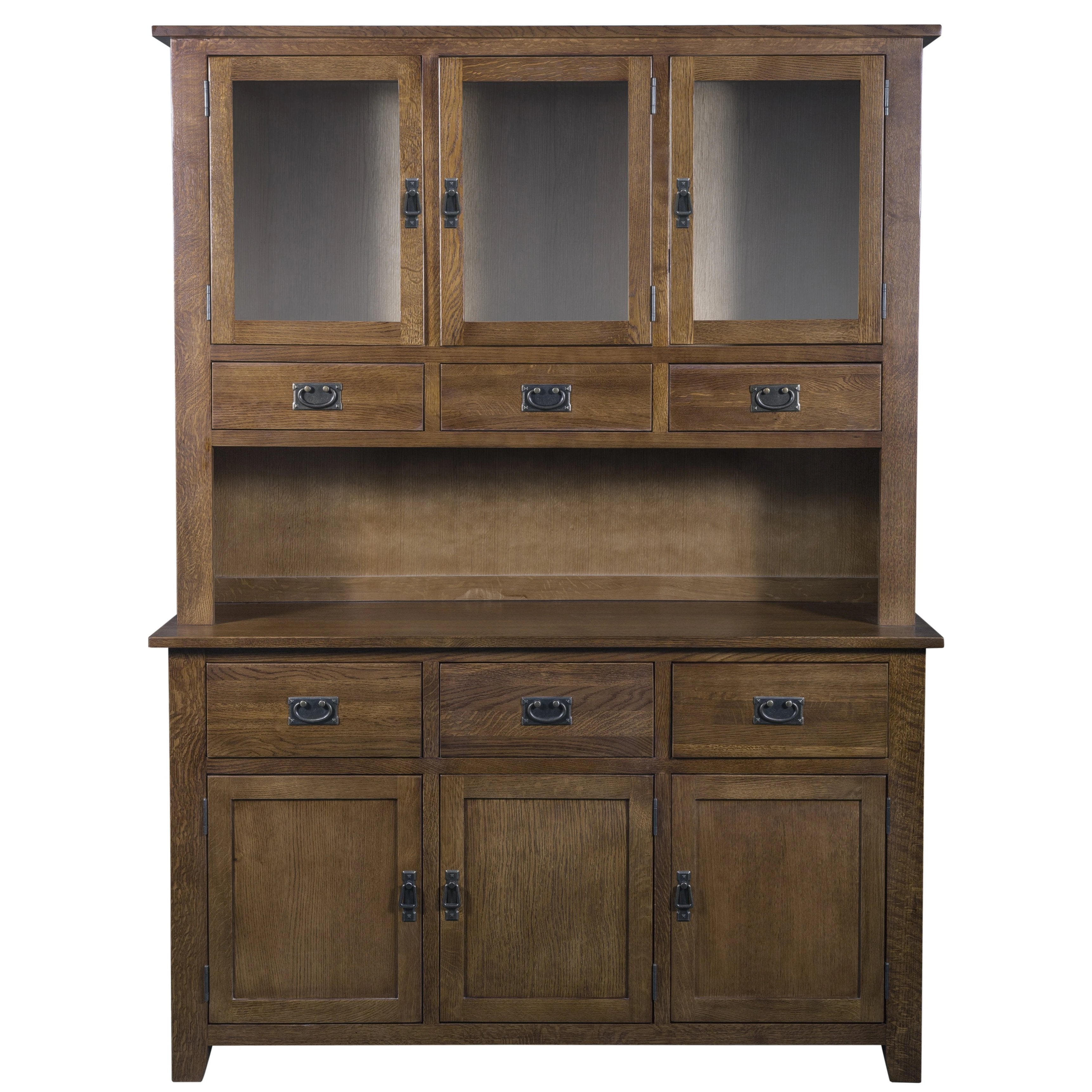 Mission 6 Door & 6 Drawer China Cabinet - Walnut - 59"