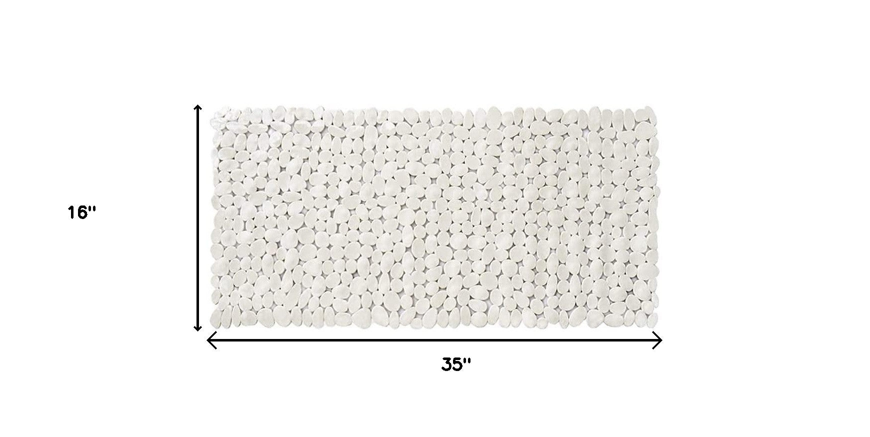 White Spa Pebbles Bathtub Mat-4