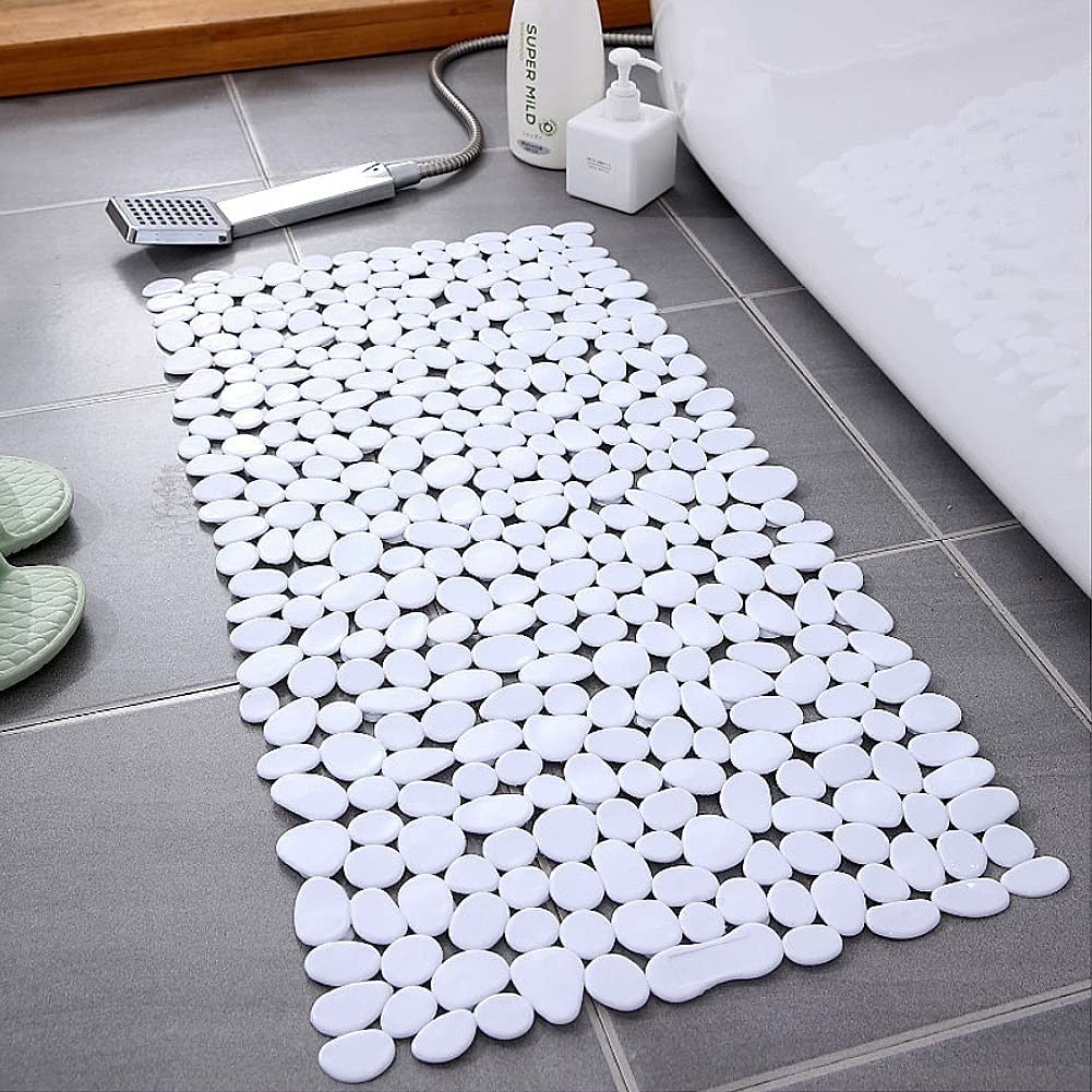 White Spa Pebbles Bathtub Mat-3