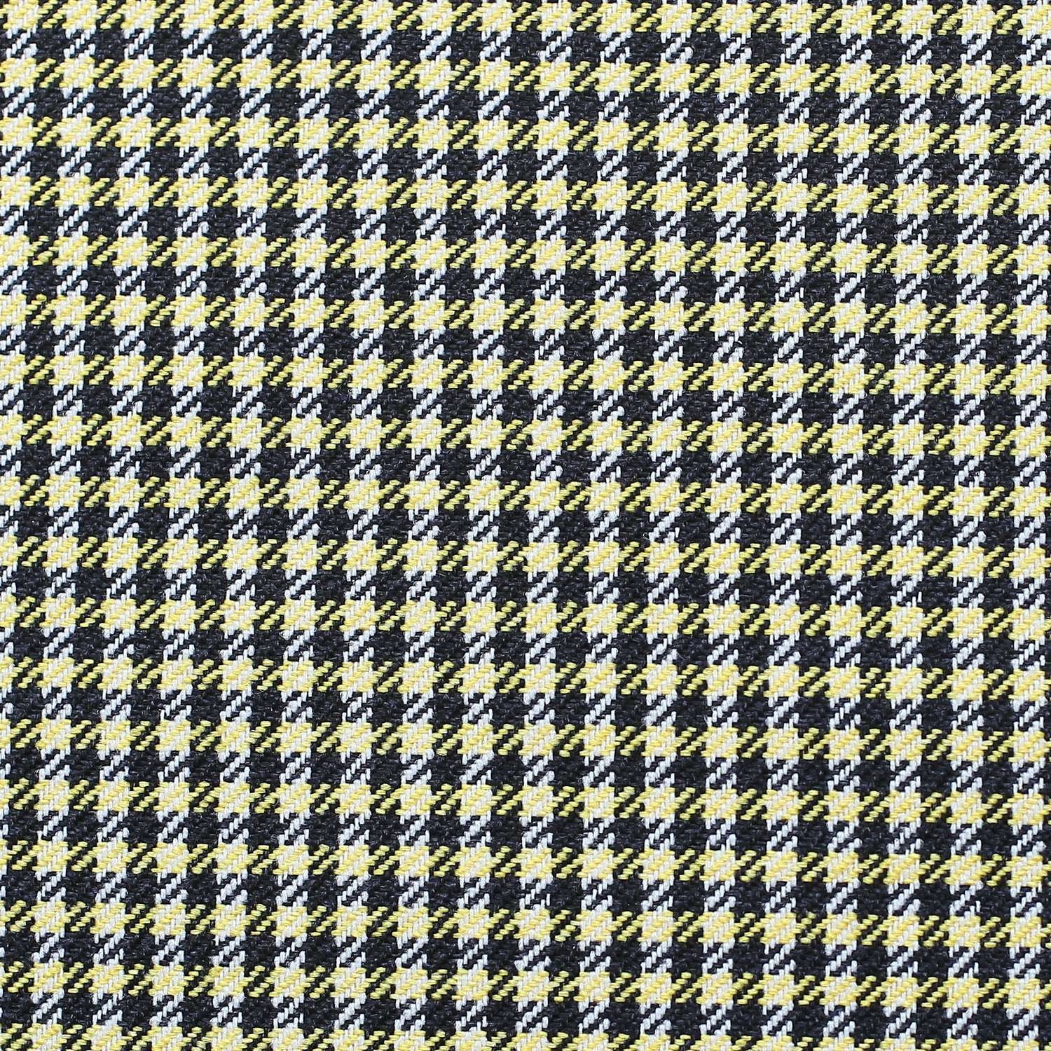 Set Of Two 20" X 12" Yellow Polyester Houndstooth Zippered Pillow-4