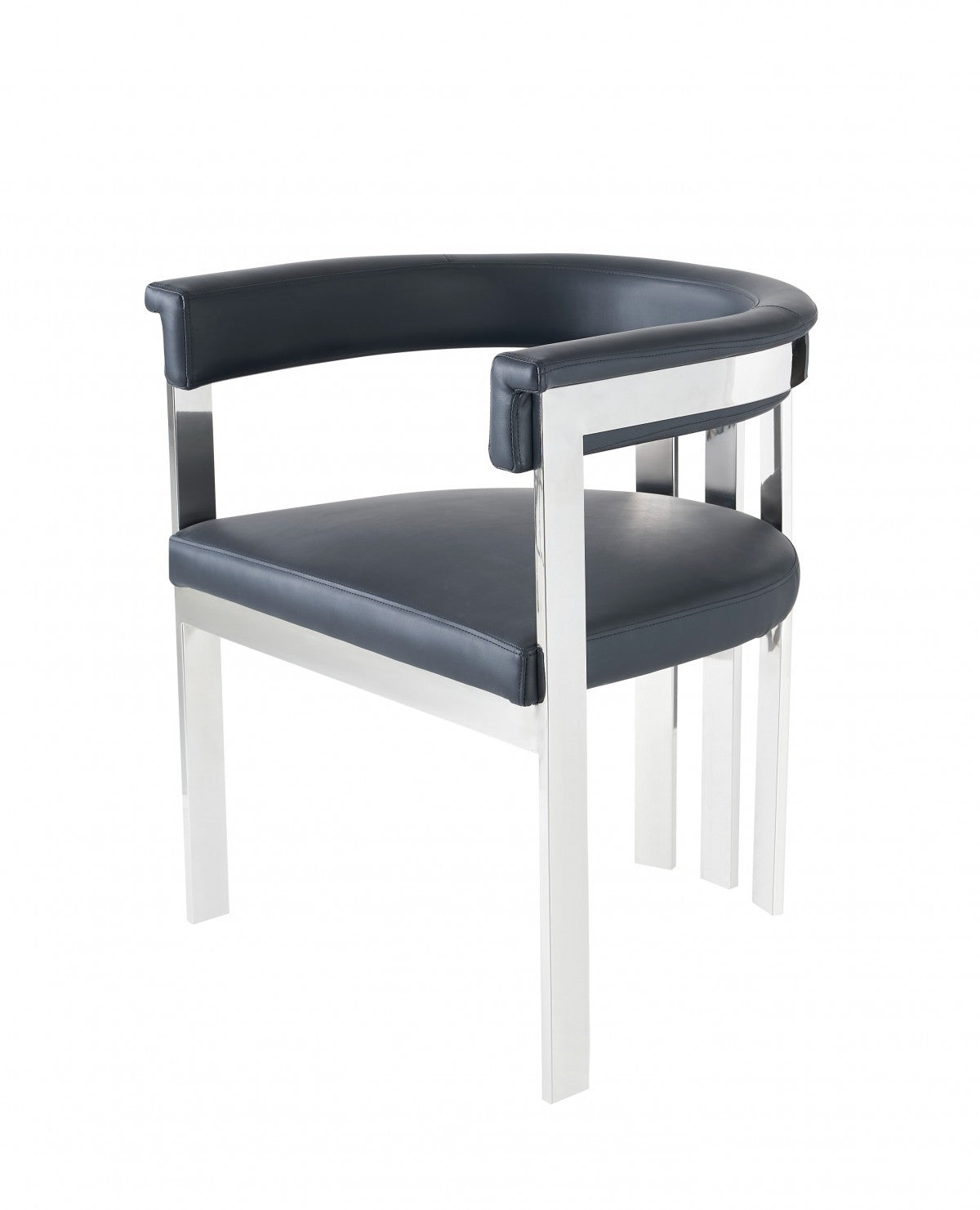 Black Silver Dining Chair-0