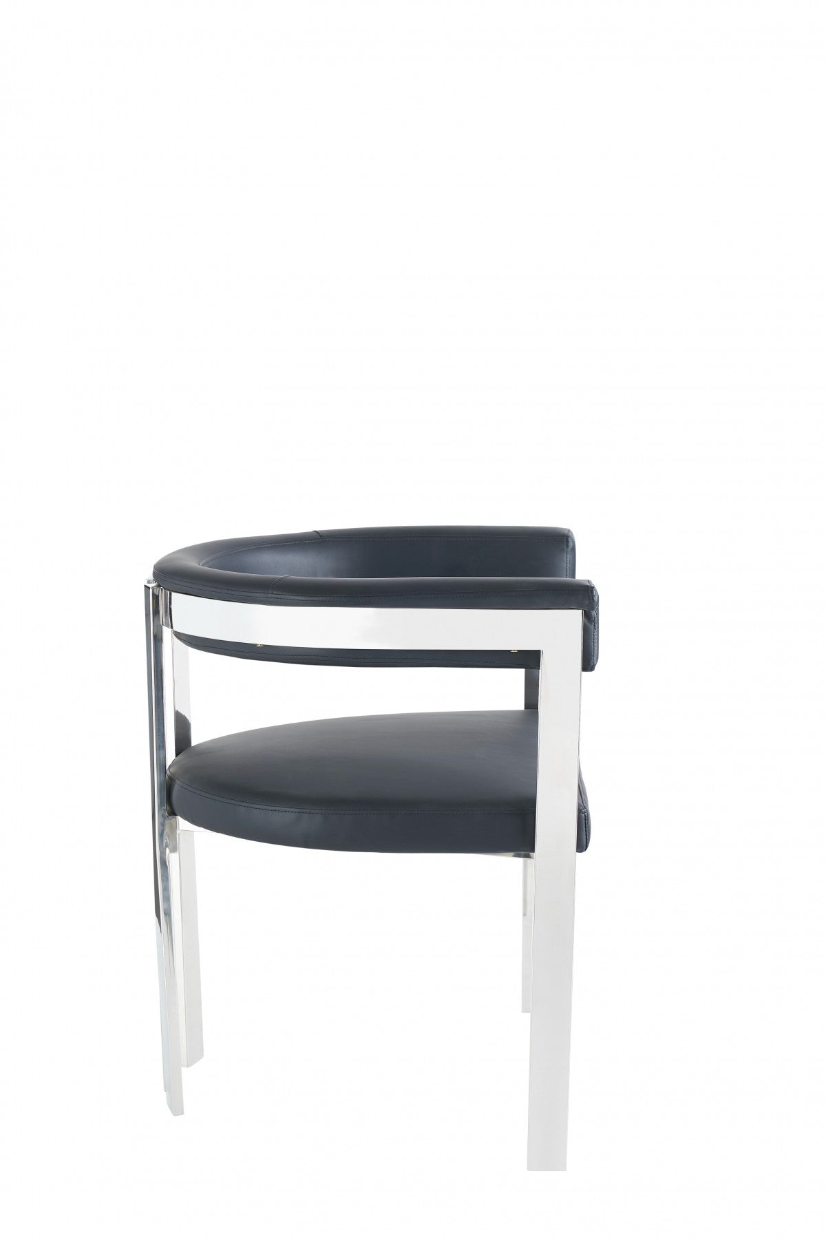 Black Silver Dining Chair-2