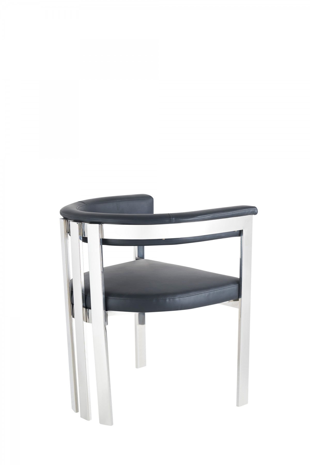 Black Silver Dining Chair-3