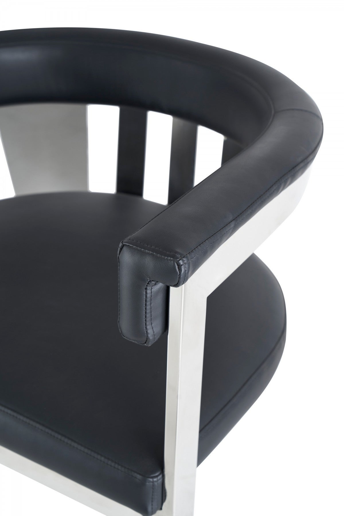 Black Silver Dining Chair-6