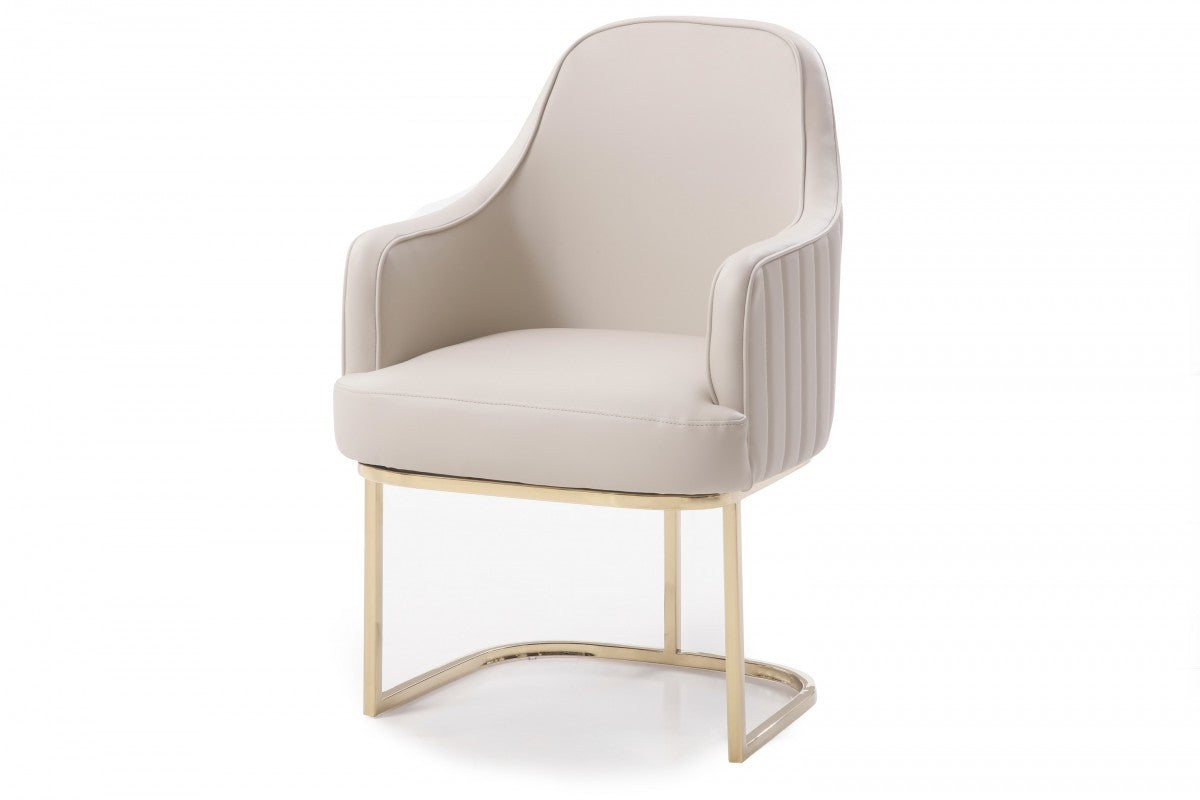 Gray Gold Modern Dining Chair-0