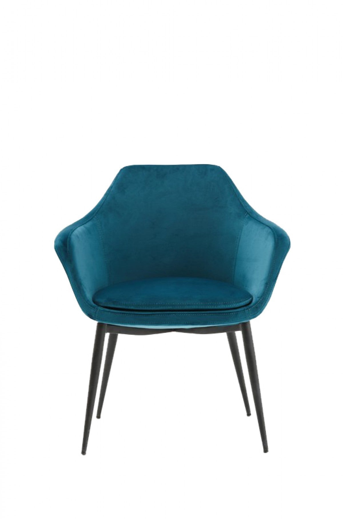 Teal and Black Velvet Dining or Side Chair-1