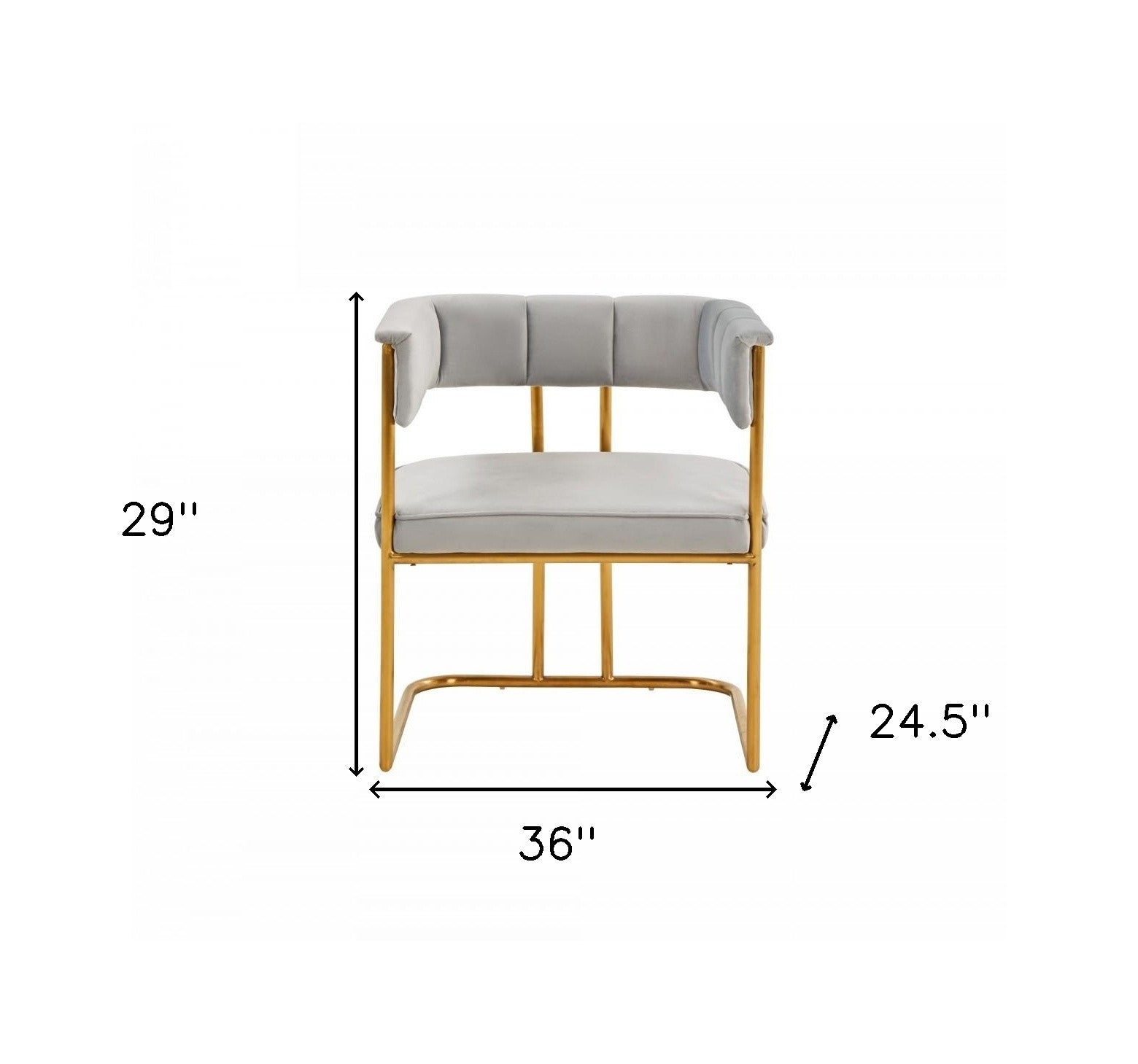 Gray Gold Modern Dining Chair-7