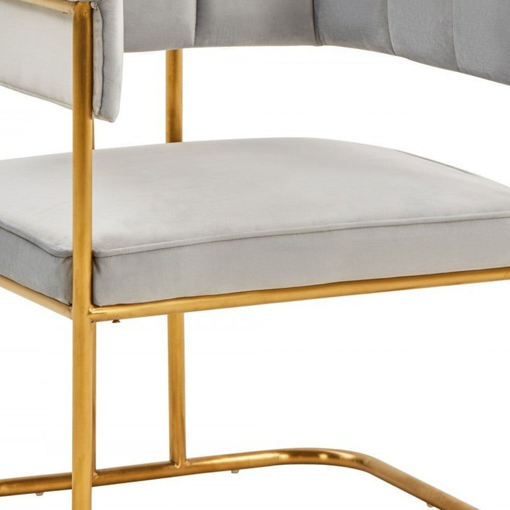 Gray Gold Modern Dining Chair-5