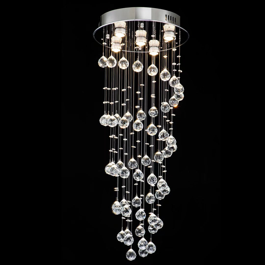 Stylish Spiral Faux Crystal Chandelier Light-5