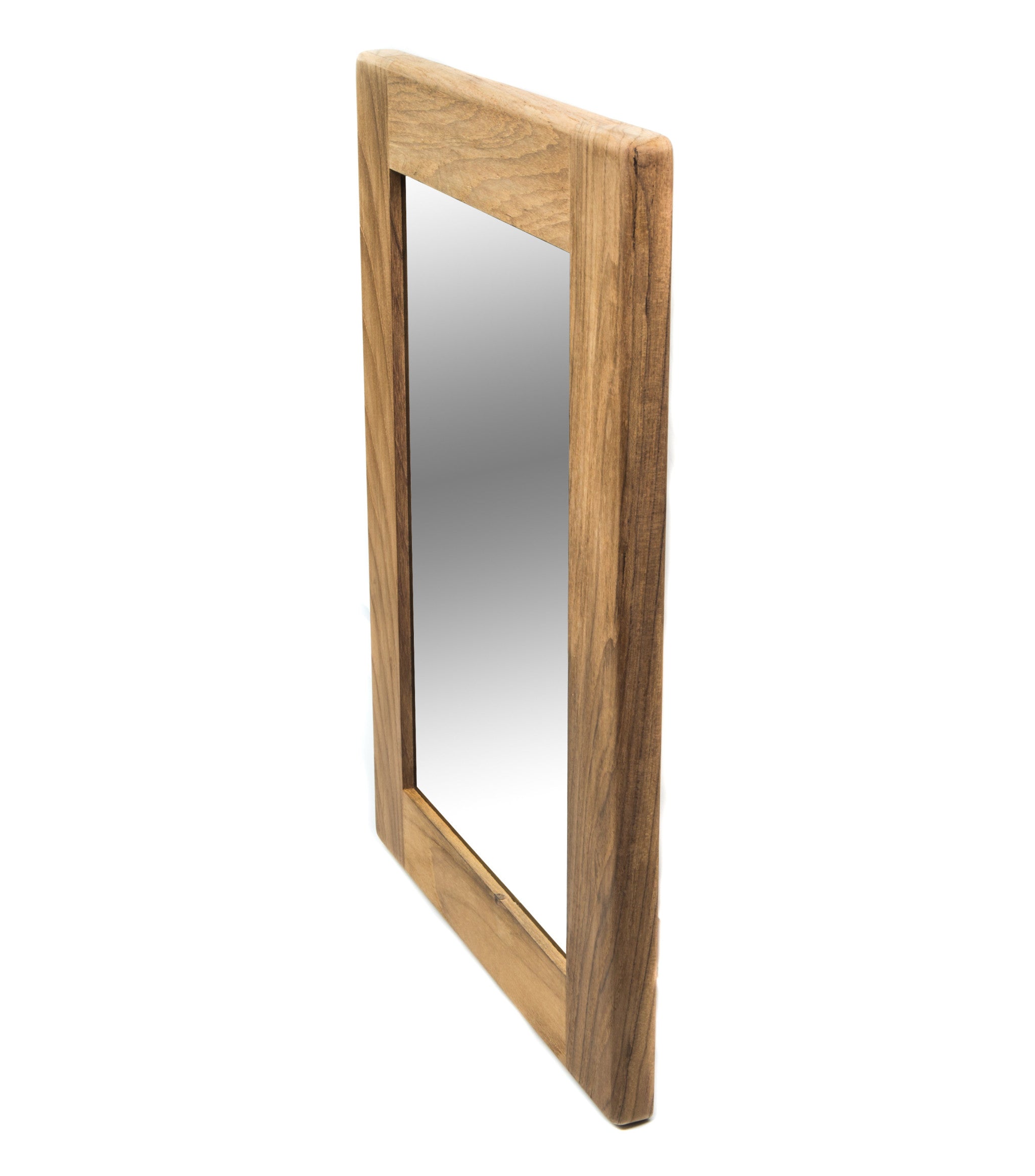 15" Brown Accent Solid Wood Mirror-2