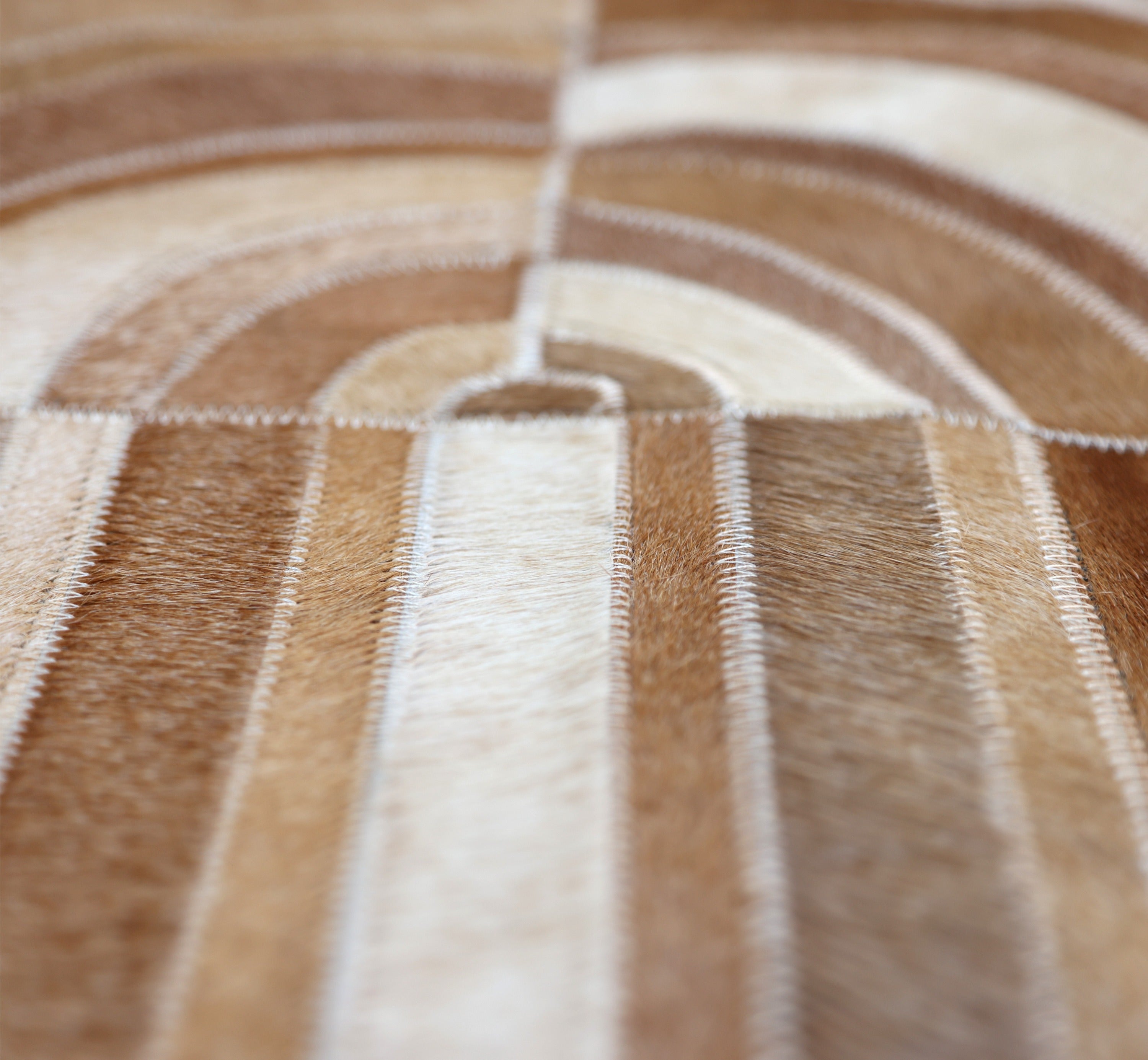 Handmade Cowhide Leather Patchwork Pillow 18x18 Inch | Real Hair-On Hide with Linen Back