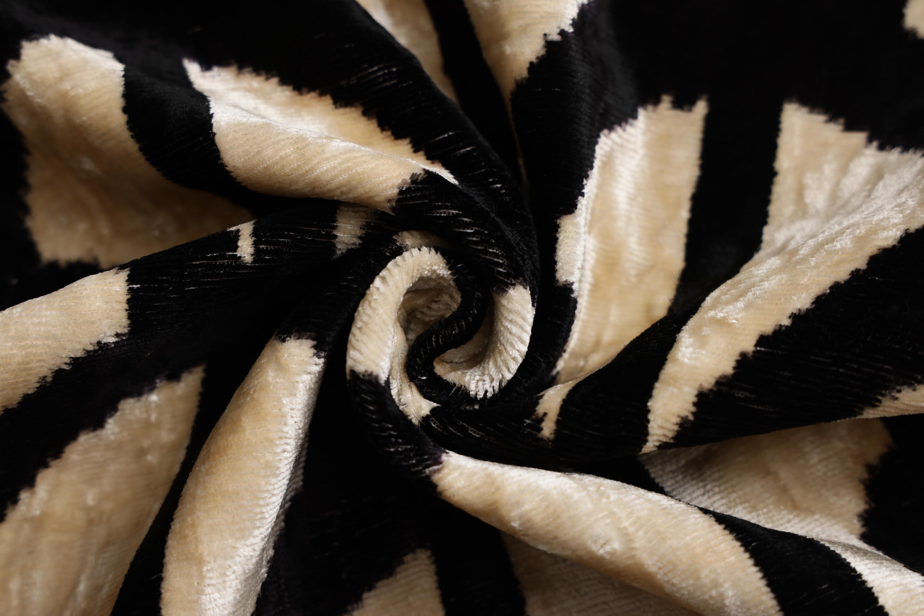 The Artisan Geometric Silk Velvet Pillow - Beige Bronze & Gold 20x20 in