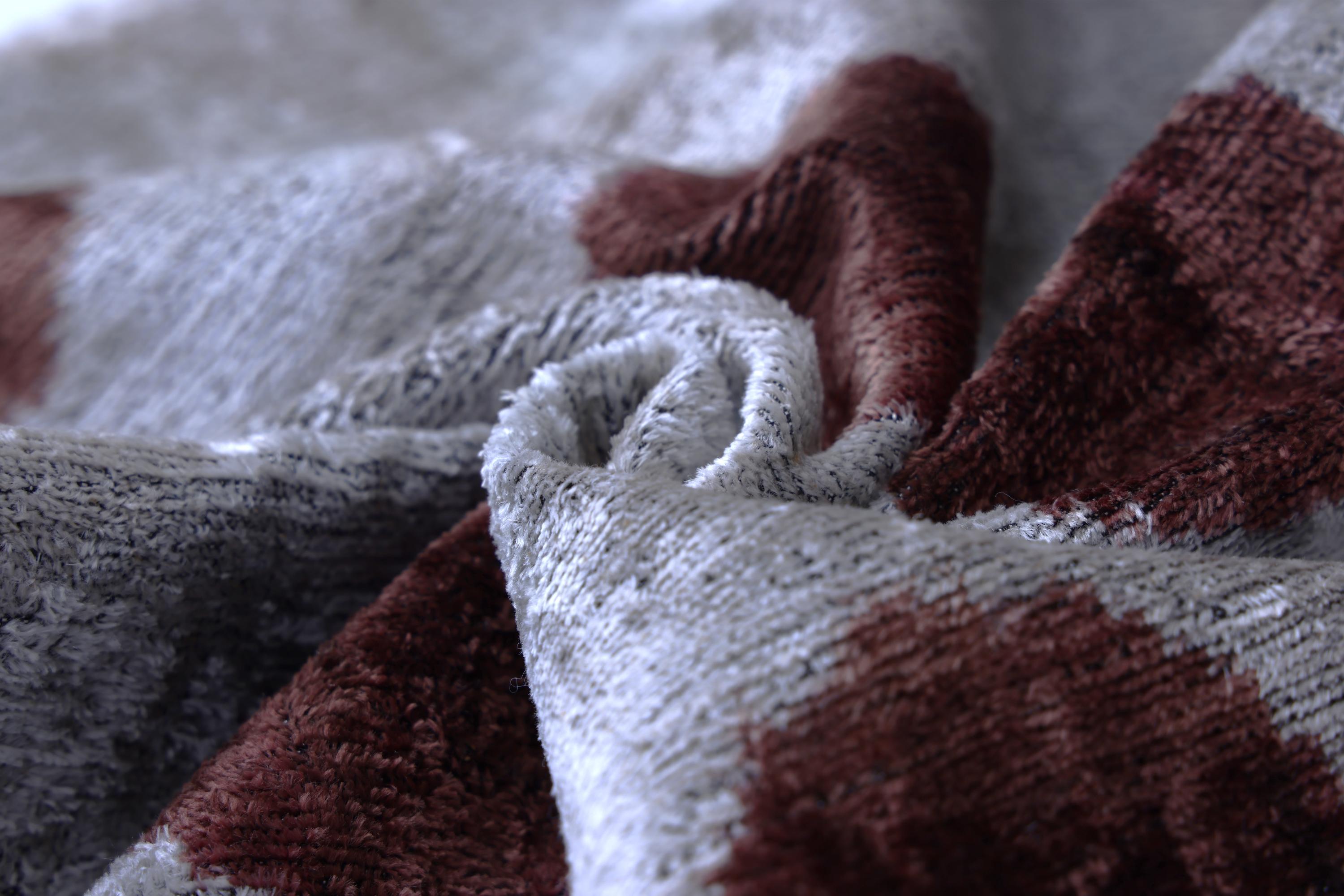 he Platinum & Rust Modernist Dot Silk Velvet Pillow 20" x 20"