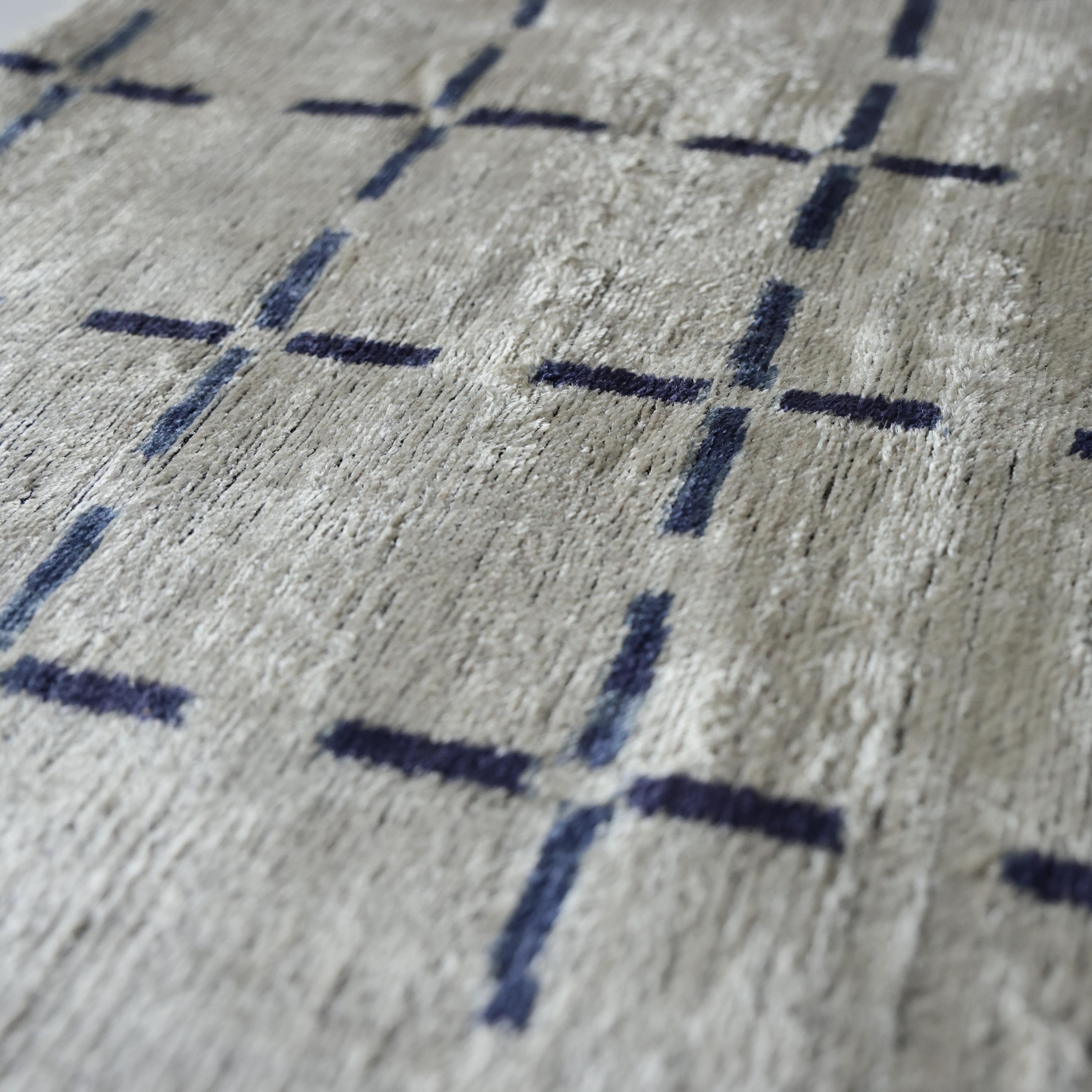 Handwoven Silk Velvet Grid Pillow 20x20 Inch | Organic Modern Luxury Accent Cushion