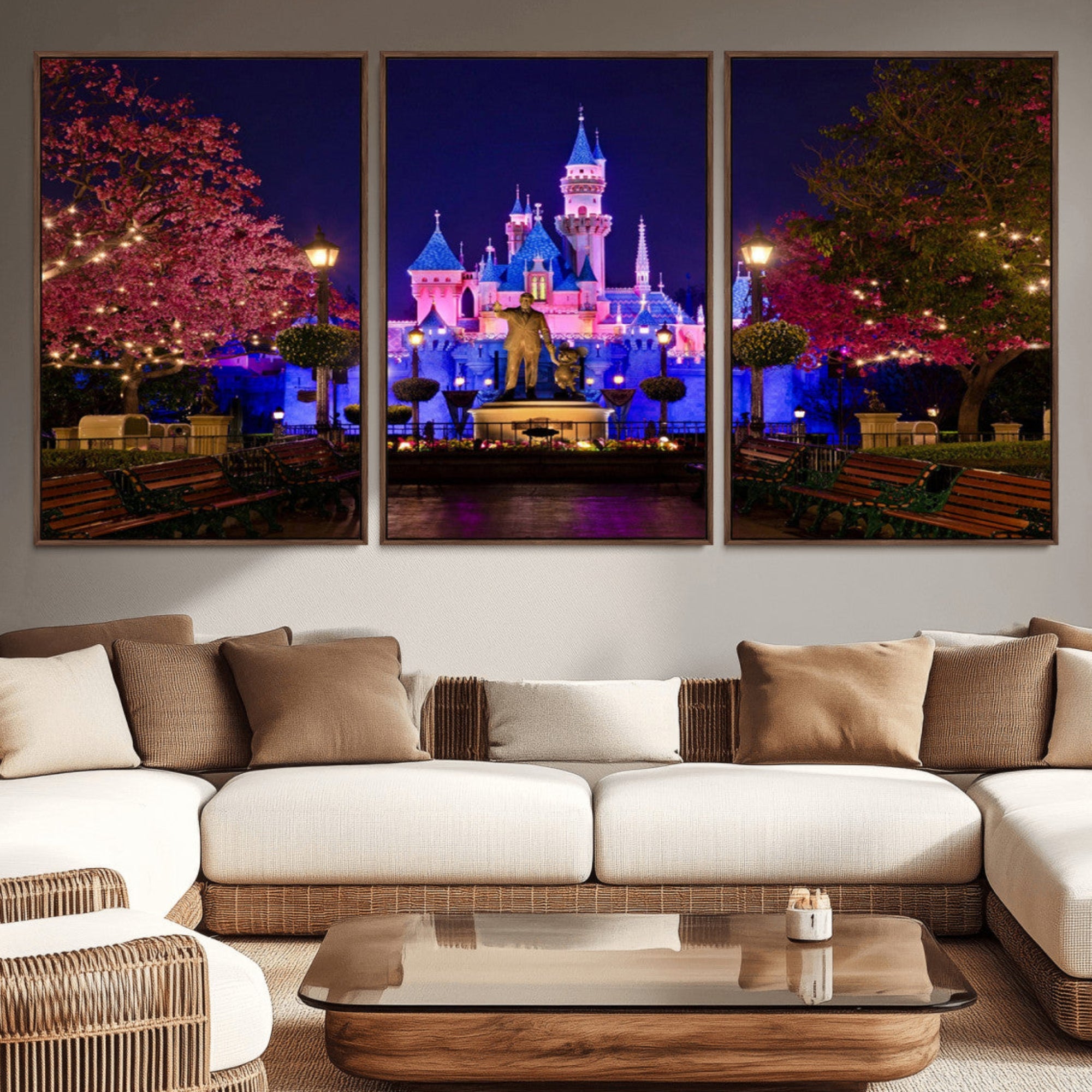 Castle Large Wall Art Disney Magic Kingdom Kids Room Decor -