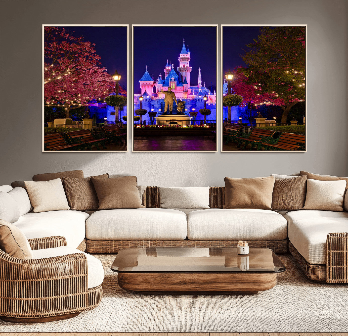Castle Large Wall Art Disney Magic Kingdom Kids Room Decor -