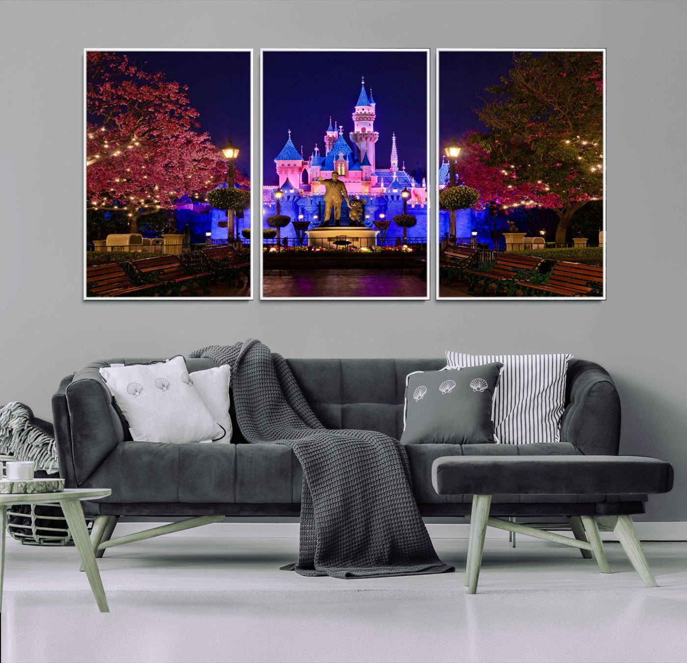 Castle Large Wall Art Disney Magic Kingdom Kids Room Decor -