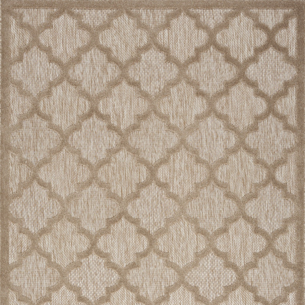 4' X 6' Natural Beige Ikat Indoor Outdoor Area Rug-3