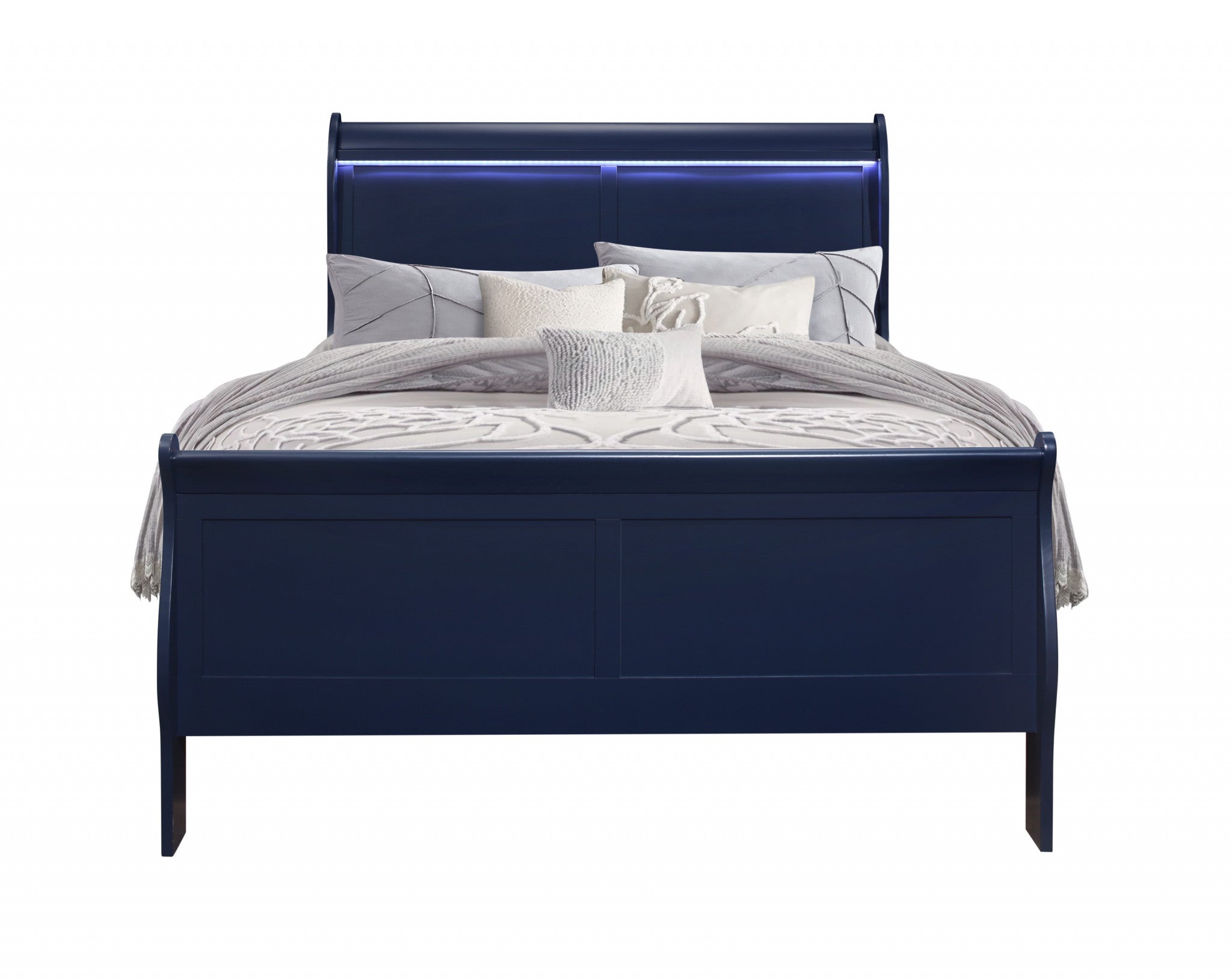 Solid Wood Standard Upholstered Bed-0