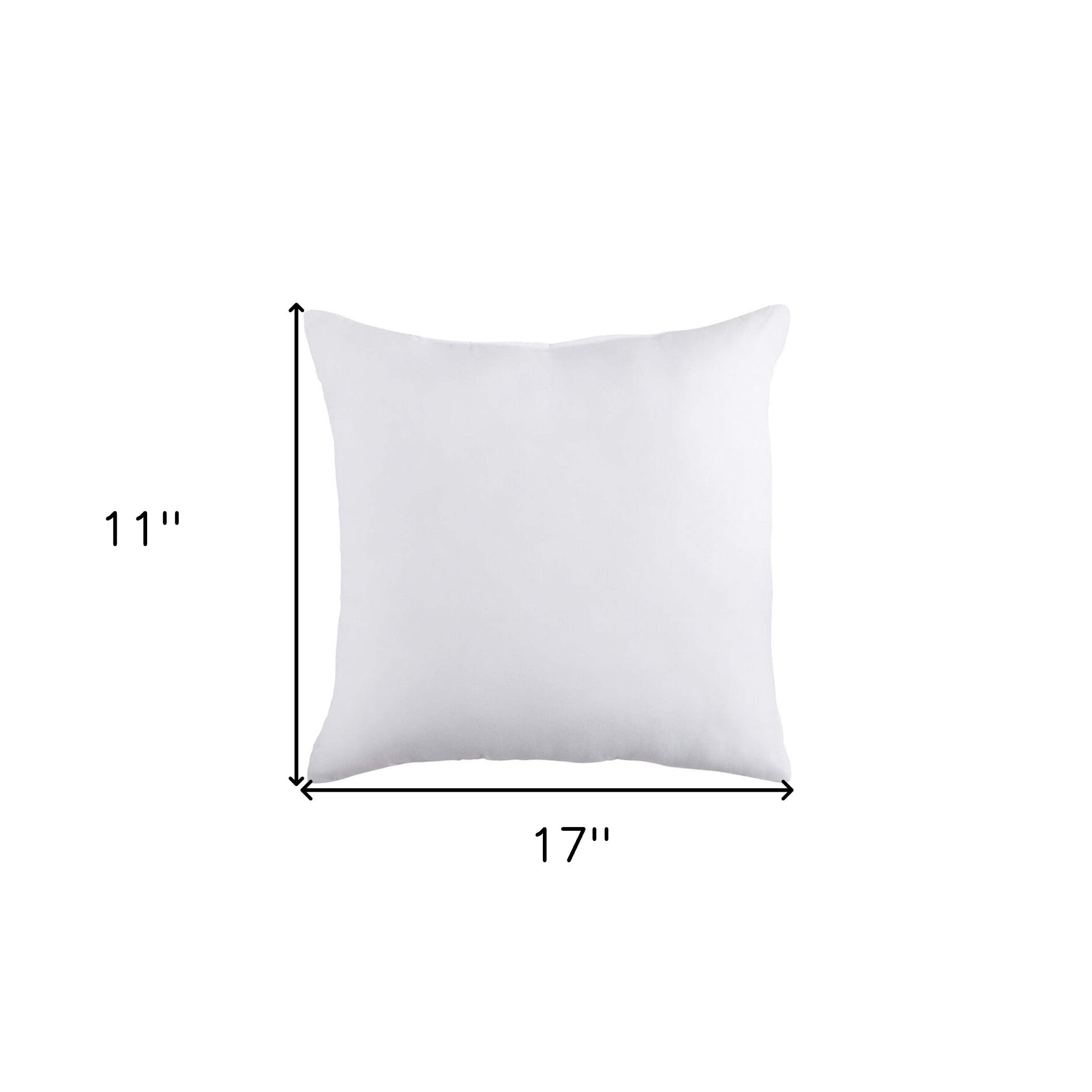 18" X 18" White Blown Seam 100% Cotton Throw Pillow Insert-6