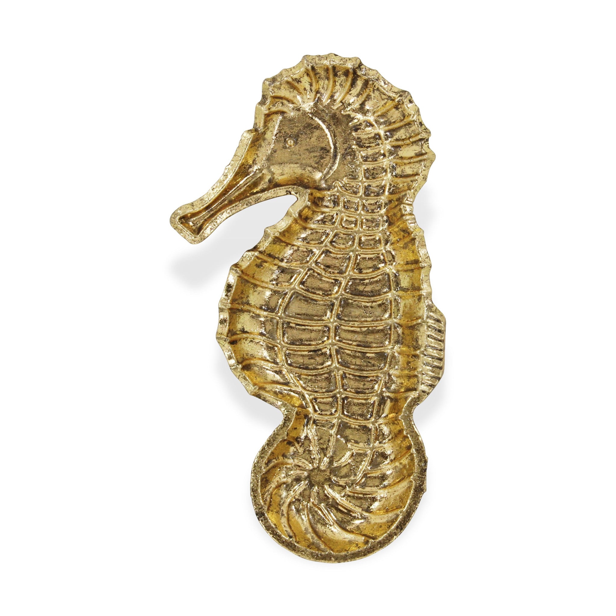 10" Gold Sea Horse Cast Iron Vanity Tray-1