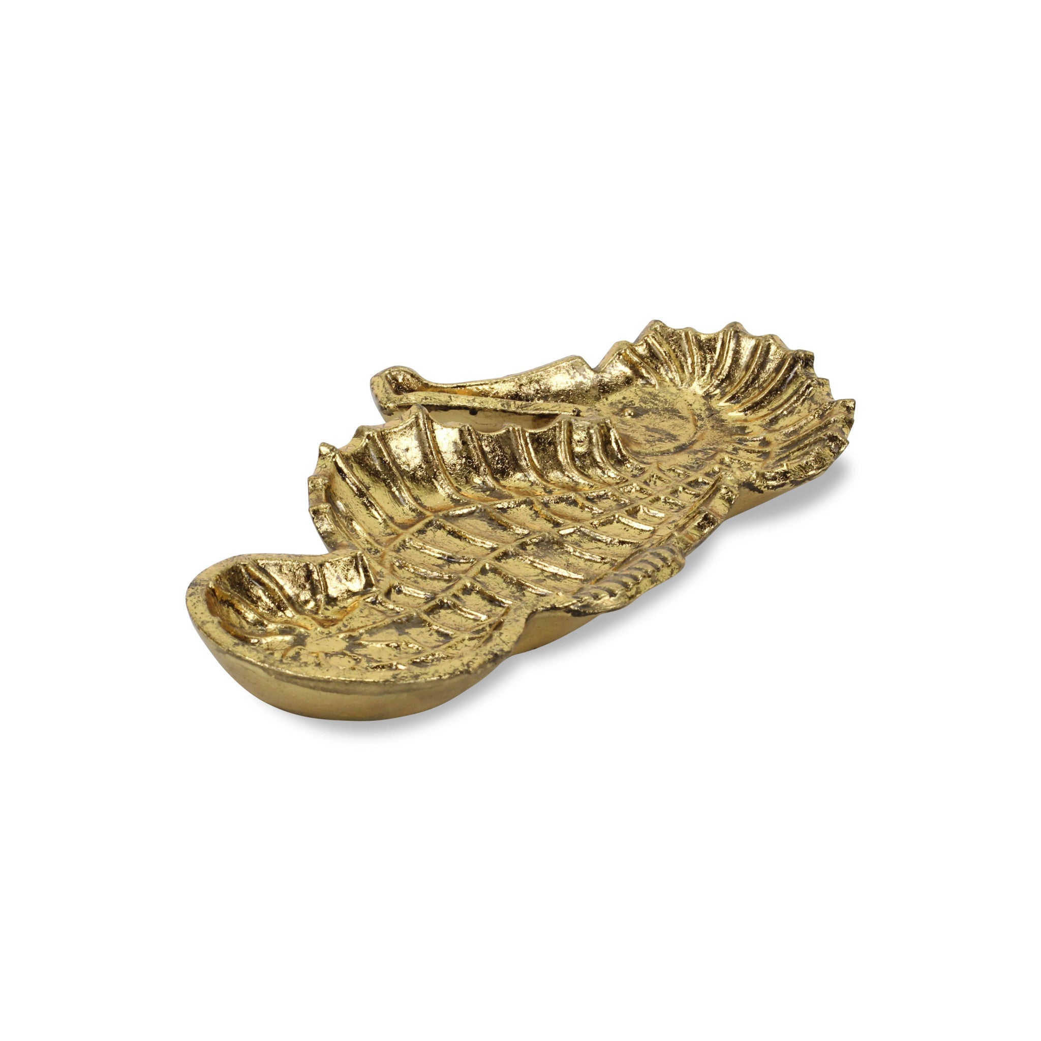 10" Gold Sea Horse Cast Iron Vanity Tray-5