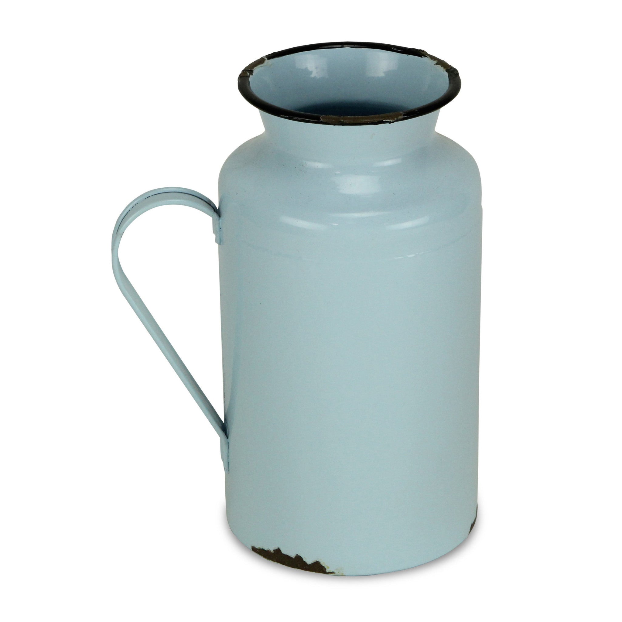 10" Blue and Black Metal Rustic Decorative Water Jug-2