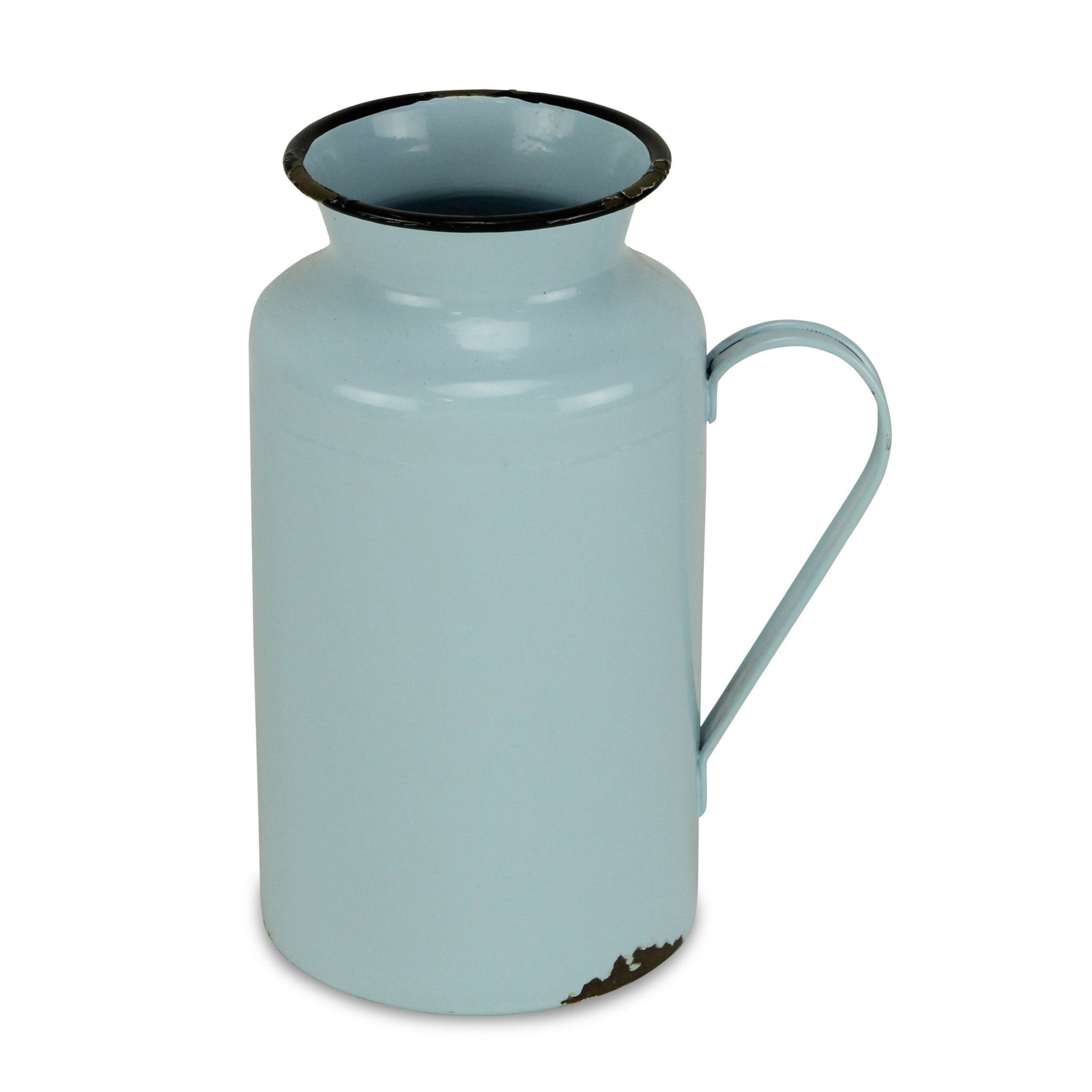 10" Blue and Black Metal Rustic Decorative Water Jug-1