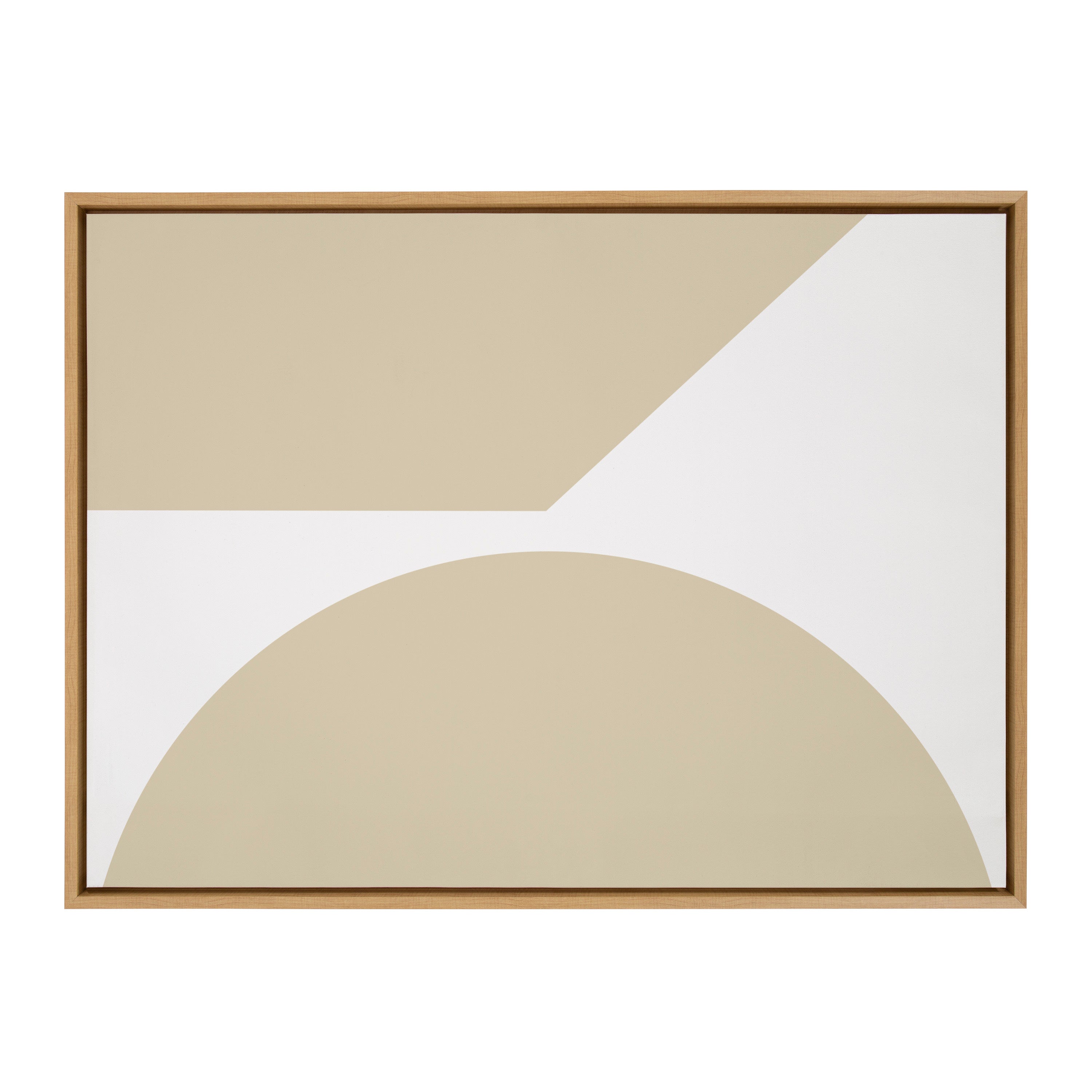 Sylvie Minimal Max Mod I Soft Neutral Framed Canvas by The Creative Bunch Studio
