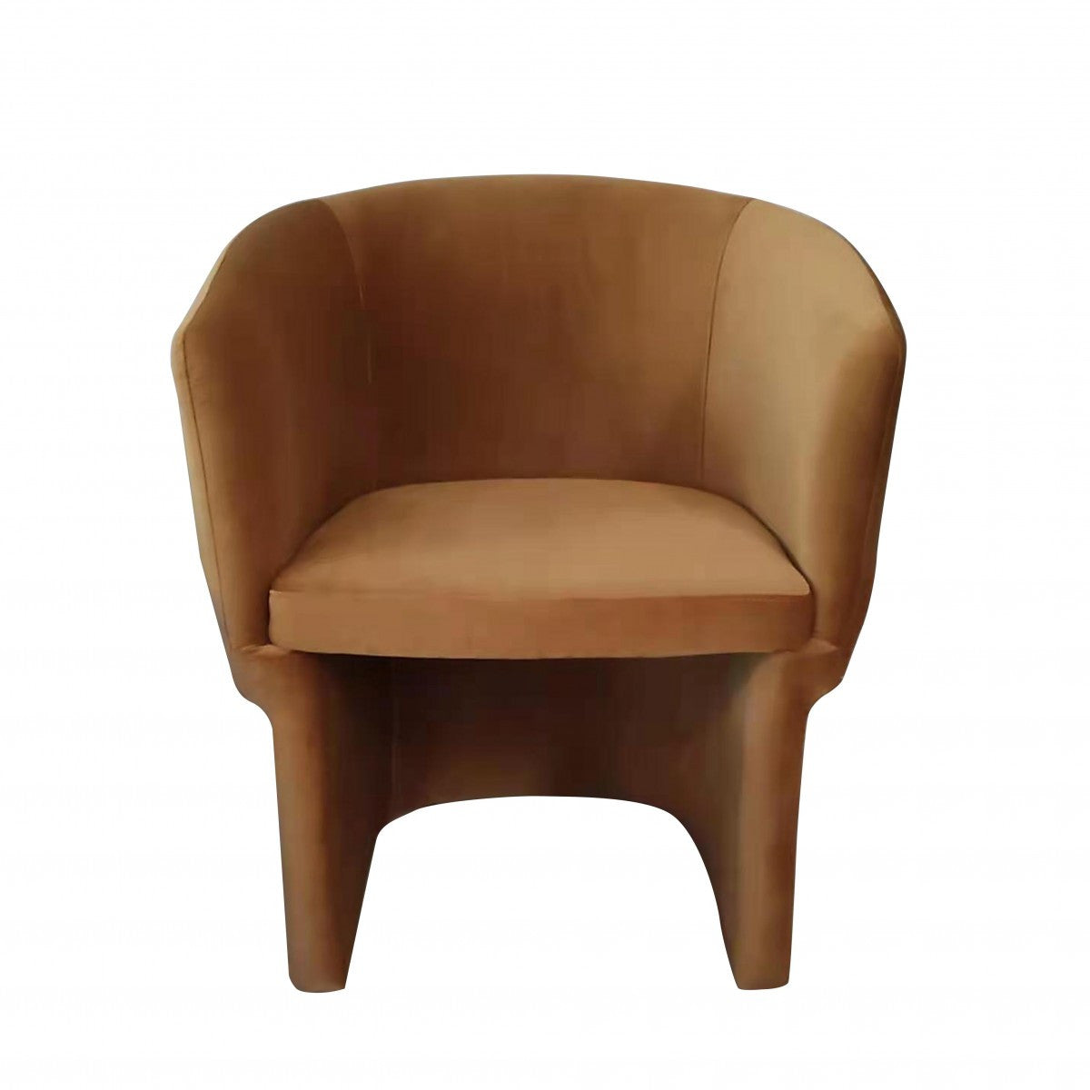 Burnt Umber Upholstered Velvet Dining Arm Chair-2