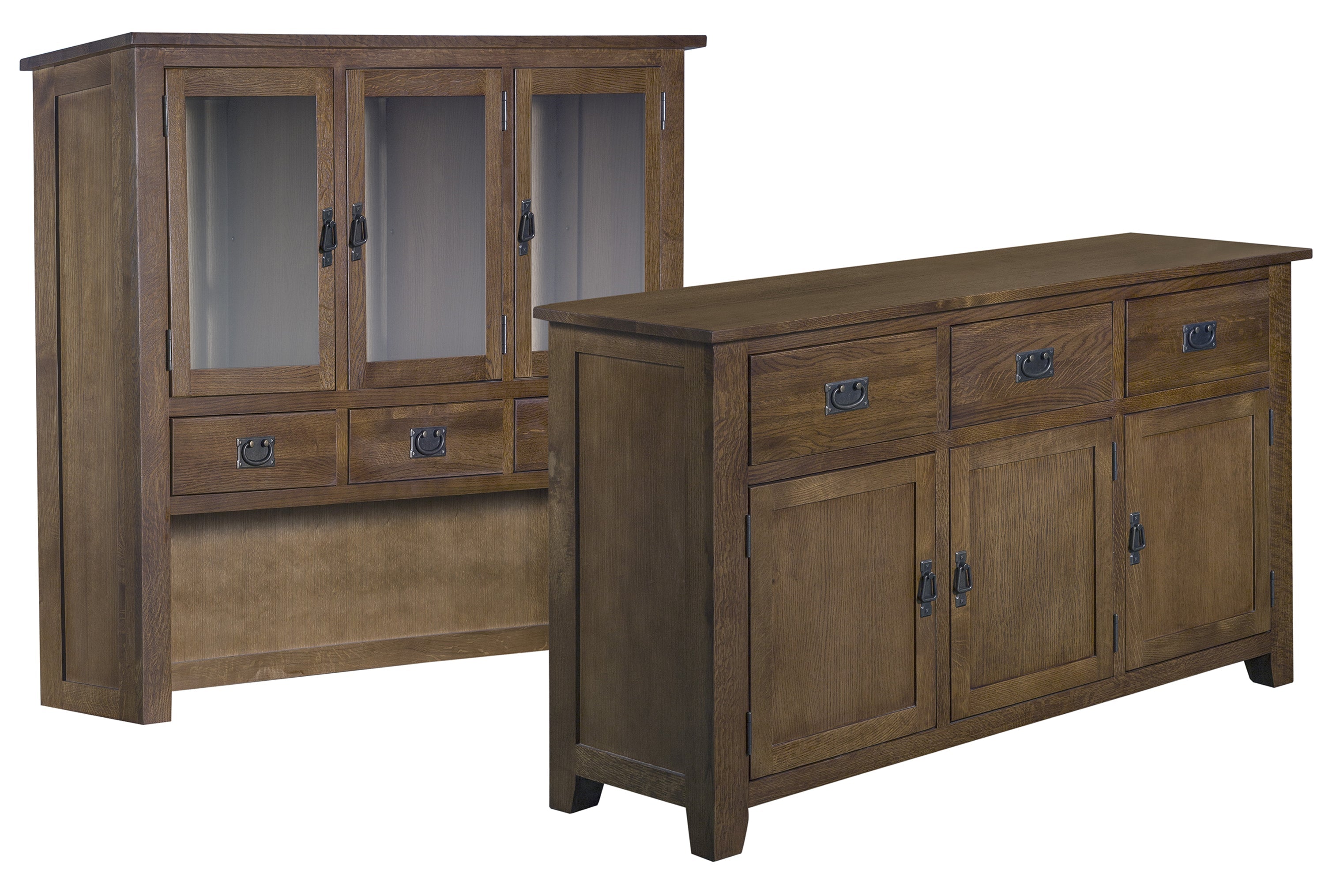 Mission 6 Door & 6 Drawer China Cabinet - Walnut - 59"
