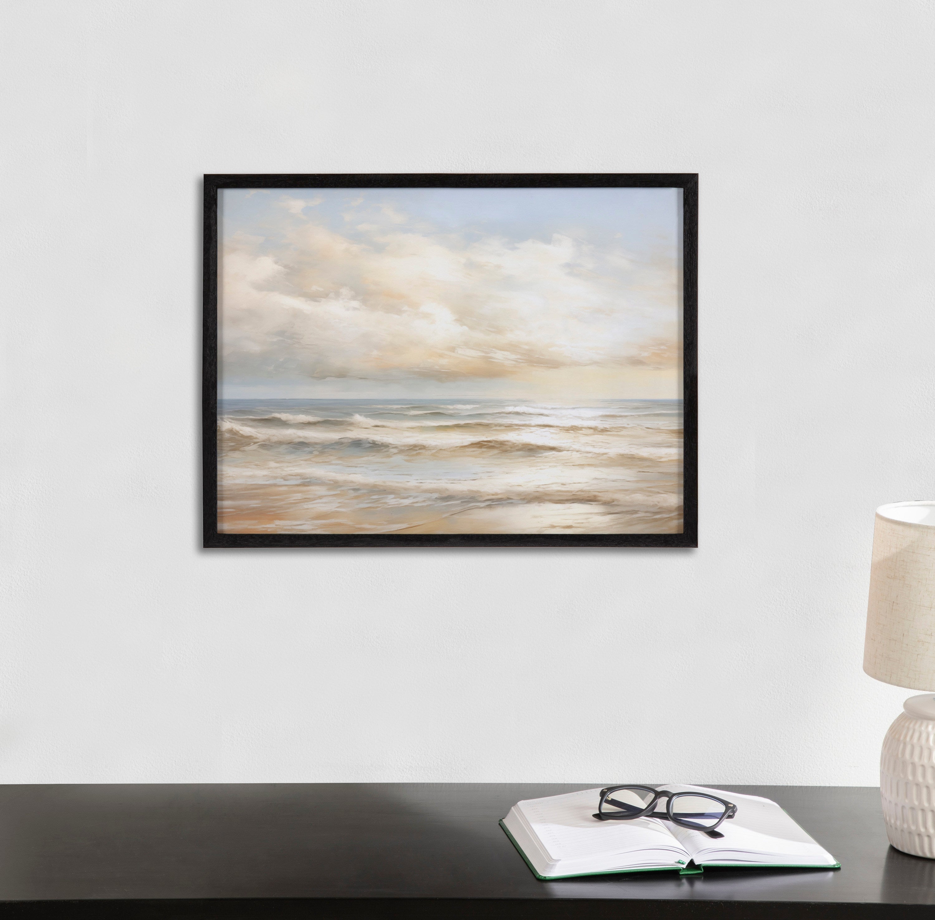 Gallery Beach Waves Sunset Cloud Landscape Print by The Creative Bunch Studio
