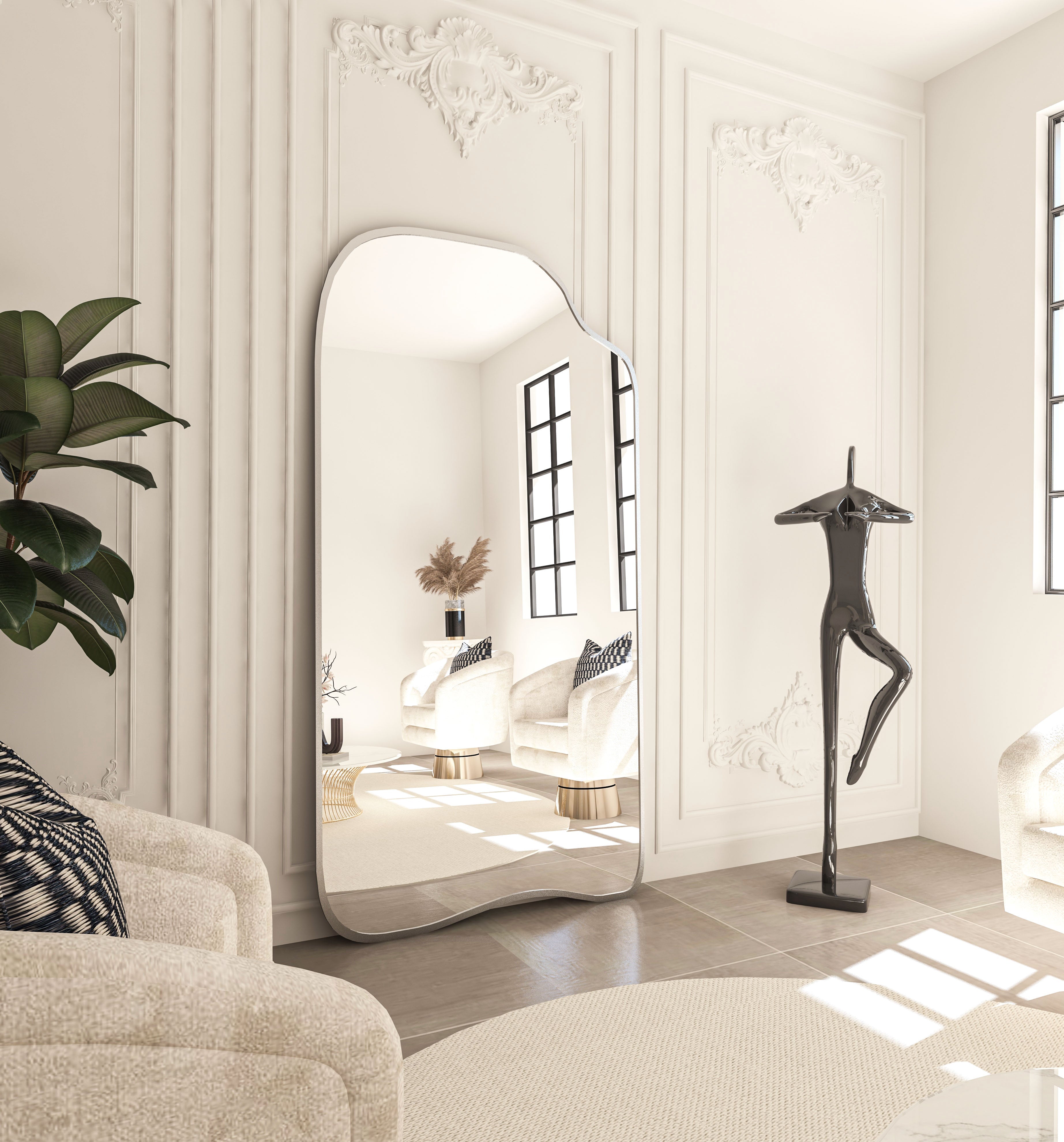 Asymmetrical Full Length Mirror Tall Body Mirror