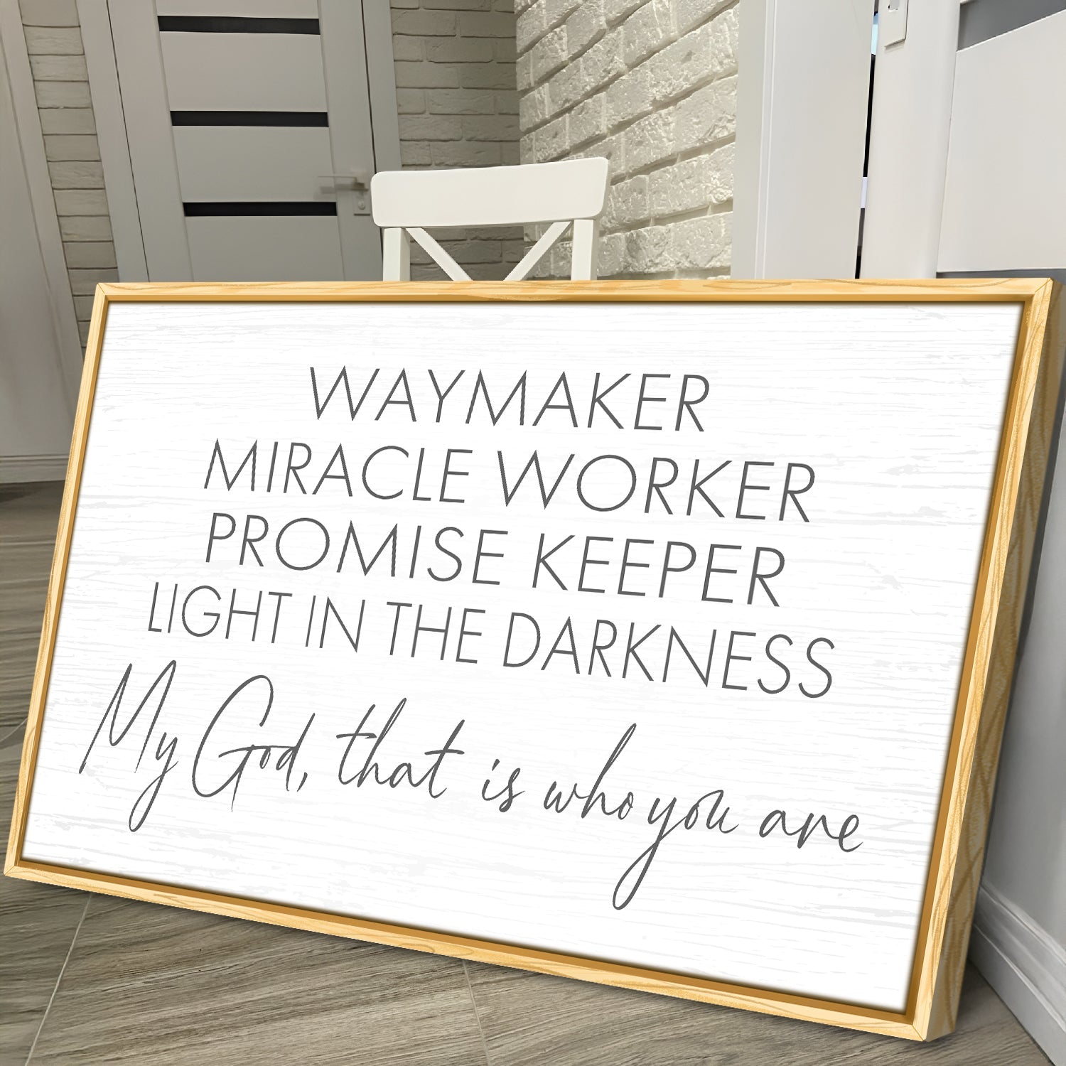 My God Way Maker Miracle Worker Faith Sign II