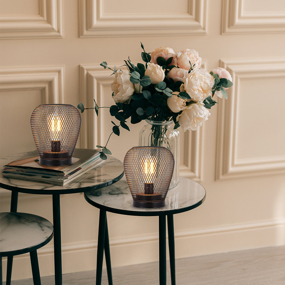 6.7" Tall Battery Powered Outdoor Table Lamp (Set of 2)-2